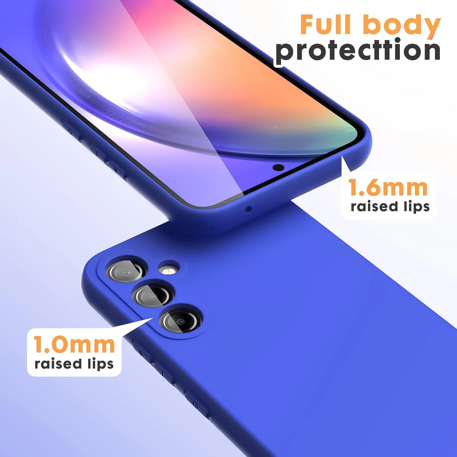 DL3 Mobilak Soft Silicone Gel Bumper Case for Samsung Galaxy A54 5G - Light Blue