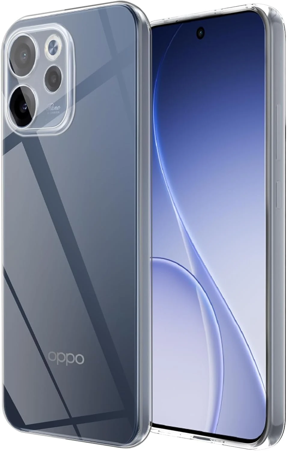 DL3 Mobilak Case Compatible with OPPO Reno 15F / Reno 15 F 5G, Case Crystal Soft TPU Gel Case Flexible Silicone Anti-Scratch Camera Protection TPU Cover - Clear