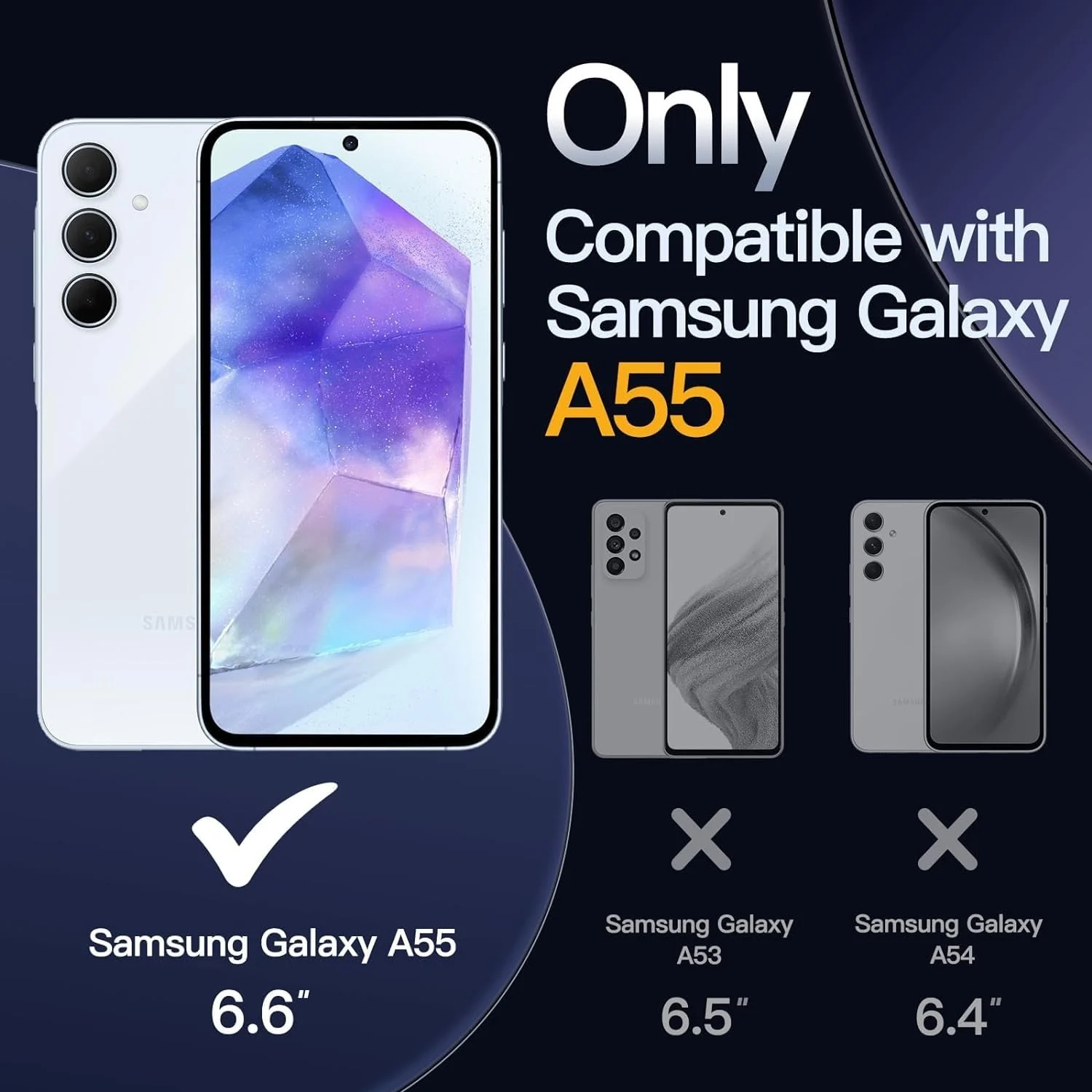 DL3 Mobilak Case Compatible with Samsung Galaxy A55 5G Case Crystal Soft TPU Gel Case Flexible Silicone Anti-Scratch TPU Cover - Clear