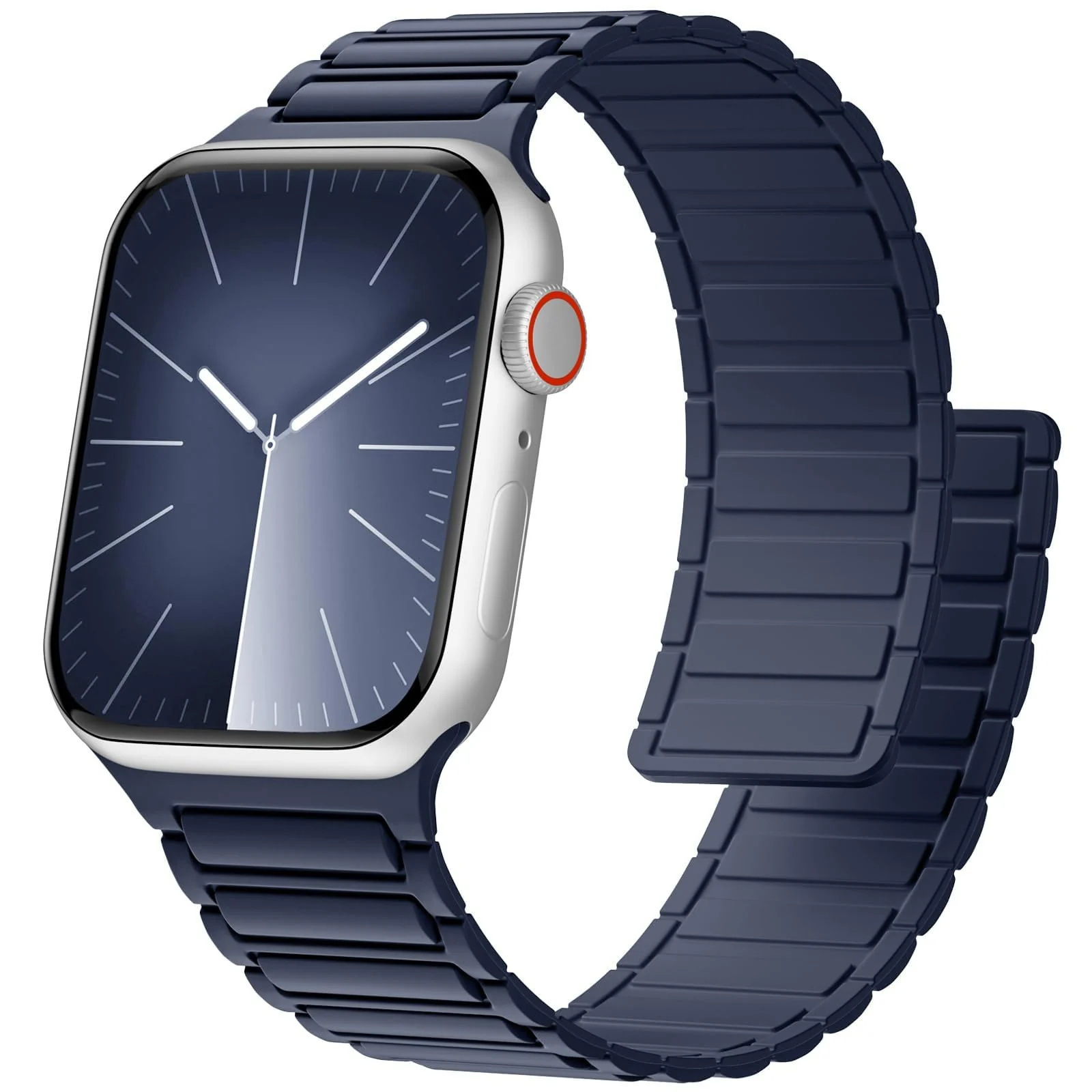 DL3 Mobilak Silicone Straps Compatible with Apple Watch Ultra Strap 49mm 46mm 45mm 44mm 42mm, Loop Band with Strong Magnetic Closure Designed for iWatch Ultra Ultra 2 Series 11 10 9 8 7 6 5 4 3 2 1 SE - A-Midnight Blue