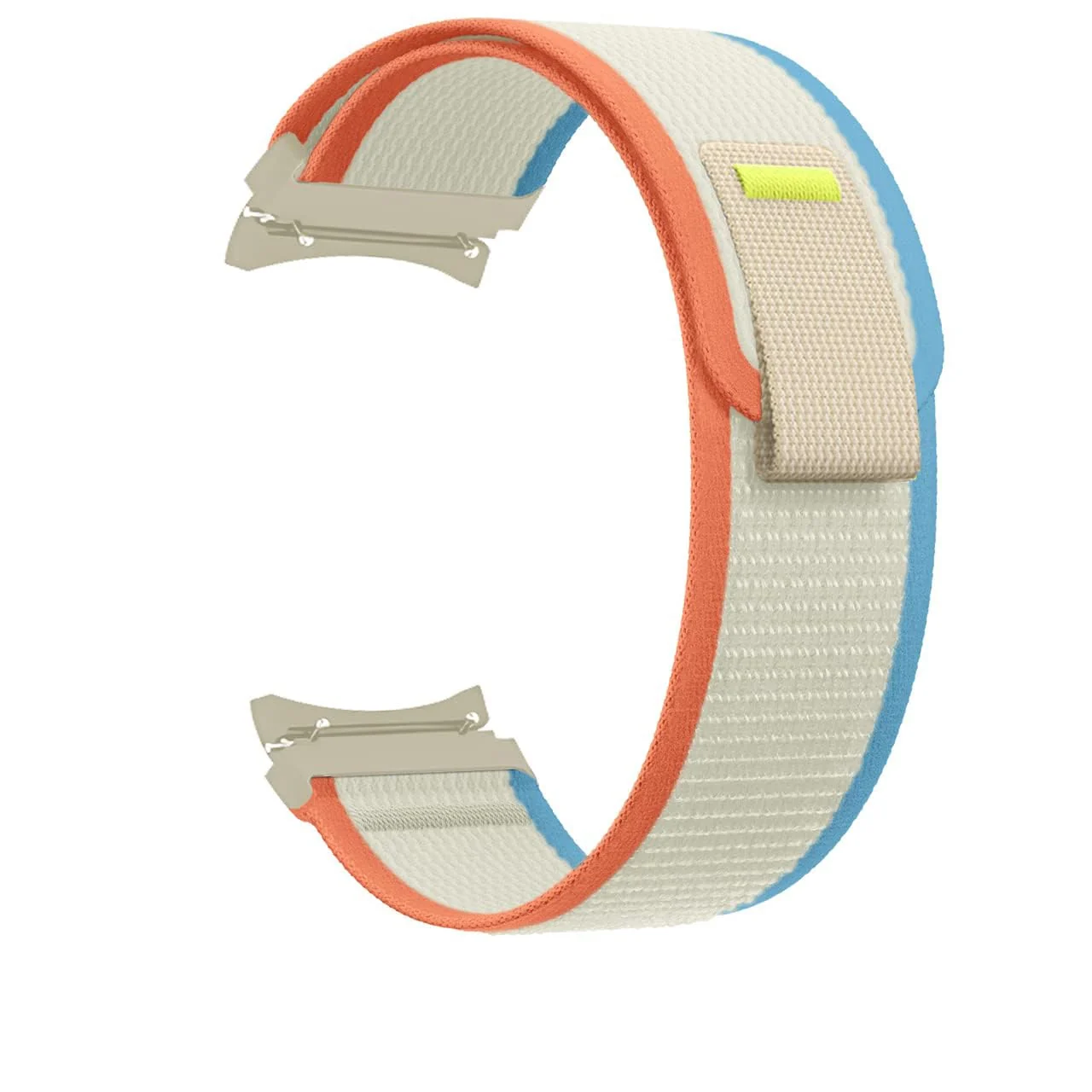 DL3 MOBILAK Nylon Watch Band Compatible with Samsung Galaxy Watch 6 5 4 Bands 40mm 44mm/Watch 5 Pro Band 45mm/Watch 4 6 Classic Bands 42mm 43mm 46mm 47mm, Alpine Loop Woven Sport Strap - Trail Cream