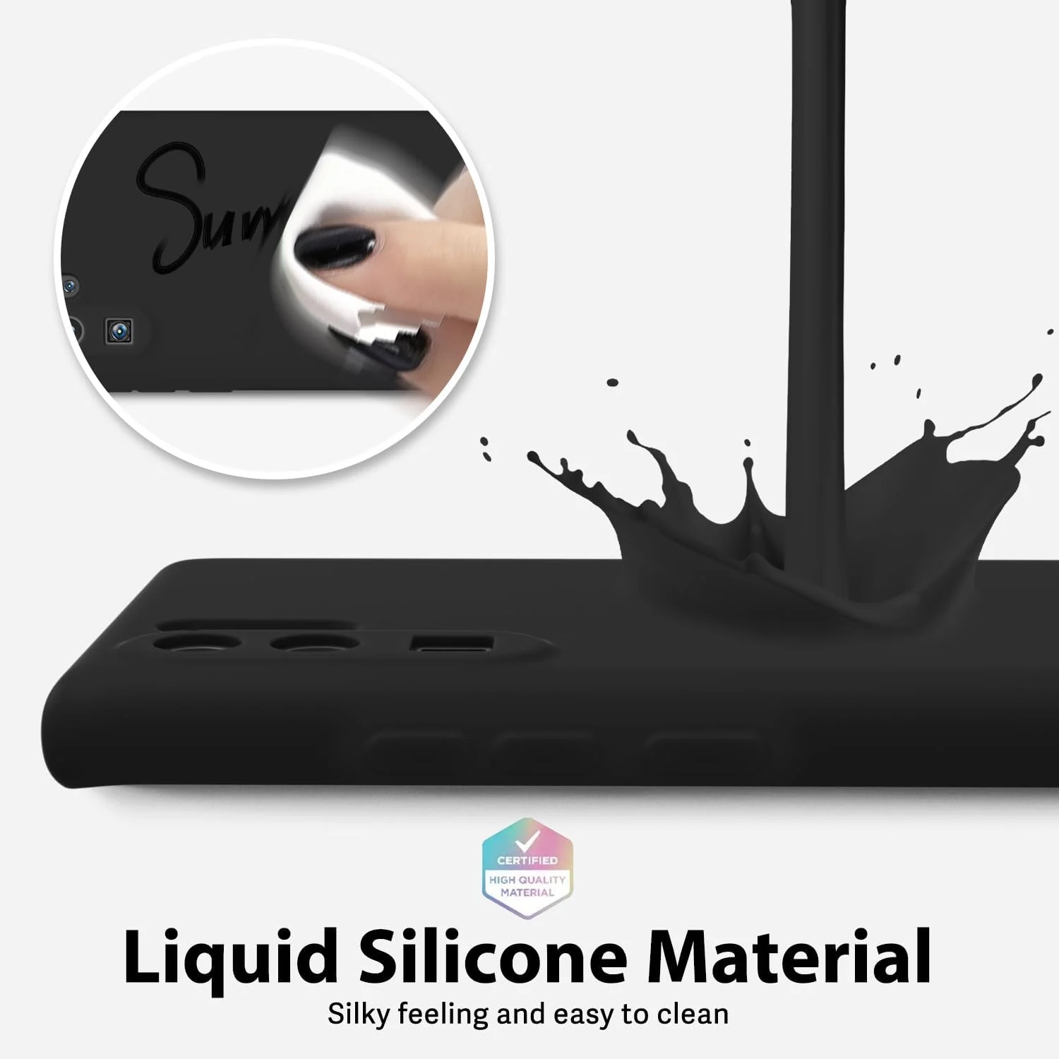 DL3 Mobilak Case Compatible with Huawei P30 Pro, Soft Silicone Bumper Case, Shockproof Protective Case - Black