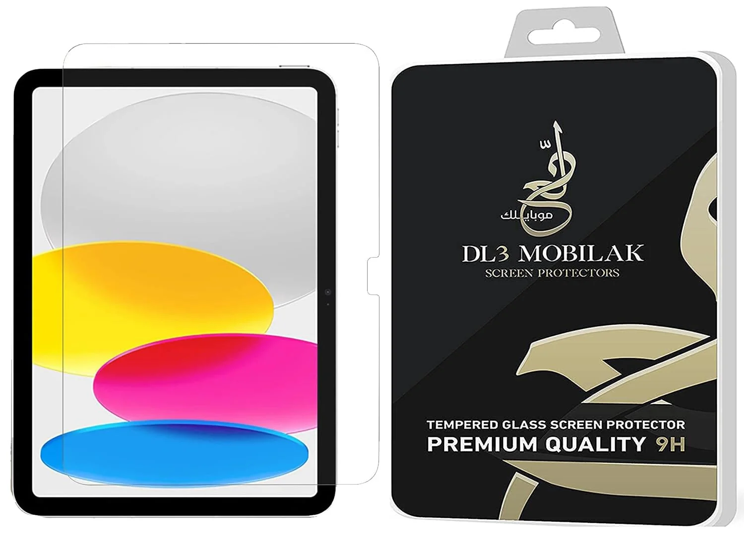 DL3 Mobilak Screen Protector For Samsung Galaxy Tab A8 (10.5-Inch, 2021 Model, SM-X200/X205/X207) Tempered Glass Film [HD Crystal ] [Easy Installation] [Scratch Resistant] [9H Hardness] - Clear