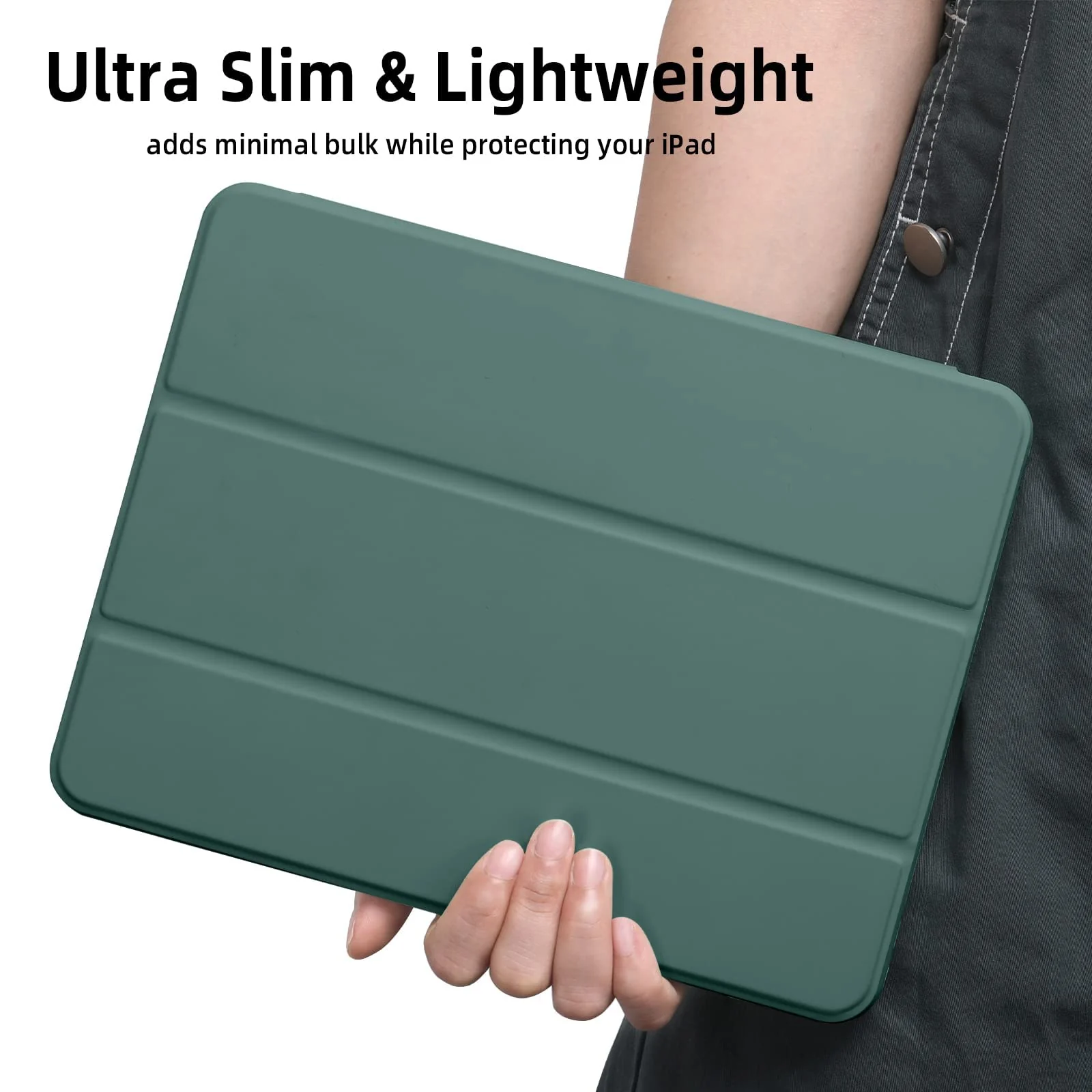 DL3 Mobilak Smart Case for Xiaomi Pad 5 / Xiaomi Mi Pad 5 Pro 11.0 inch 2021 with Pencil Holder, Soft TPU Smart Stand Back Cover Auto Wake/Sleep Feature - Green