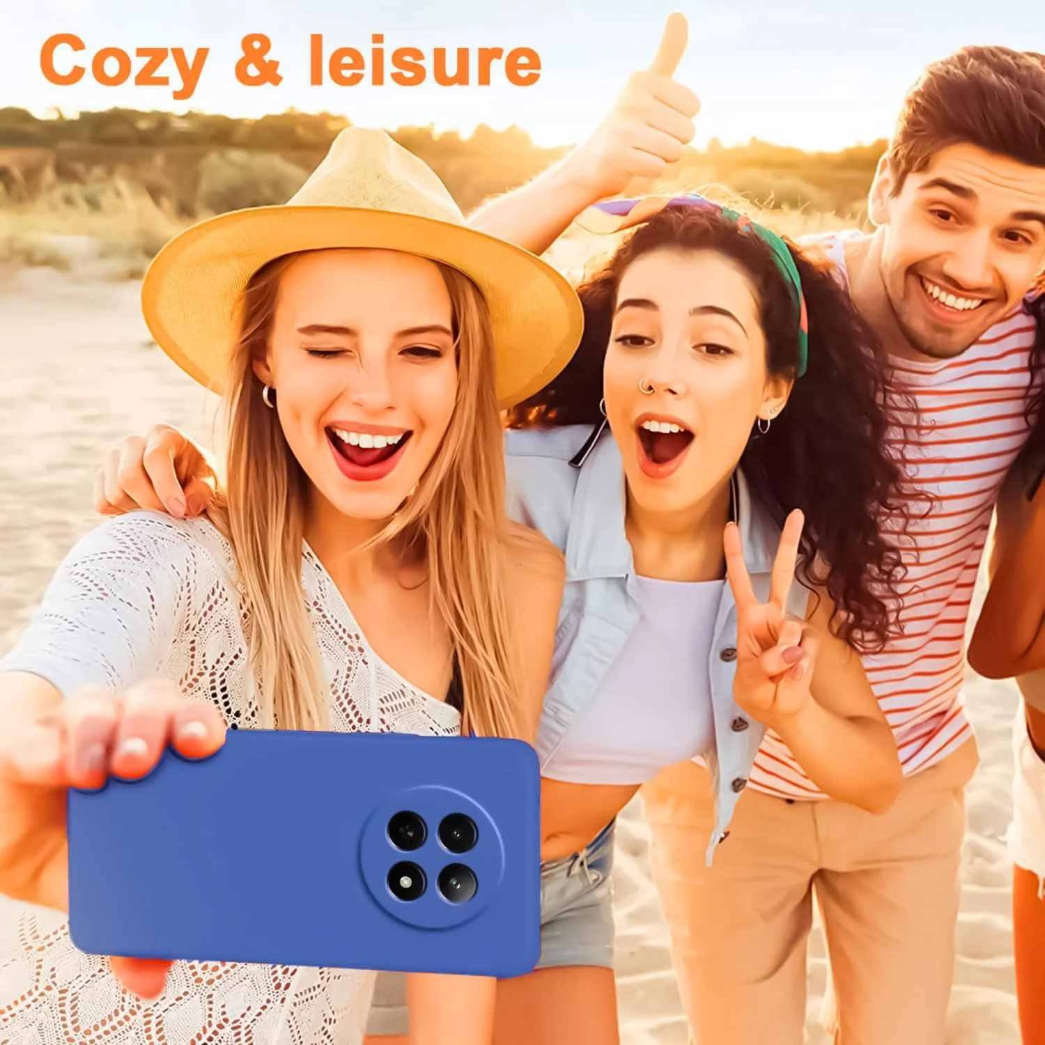 DL3 Mobilak Liquid Silicone Protective Case for realme 13 5G, realme 12 5G, realme 12X 5G with Microfiber Lining and Shockproof Design - Light Blue