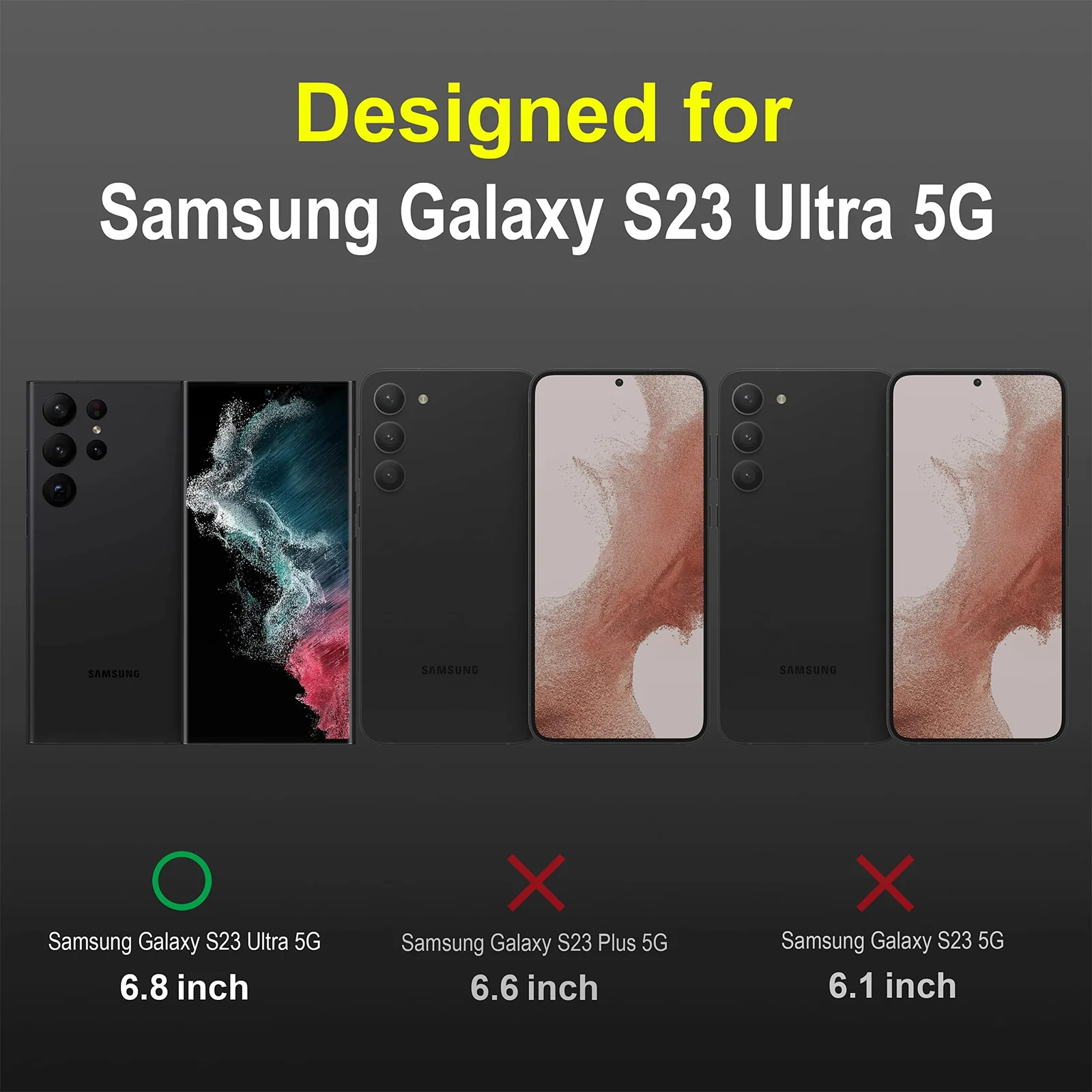 DL3 Mobilak Silicone Case for Samsung Galaxy S23 Ultra Heavy Duty Protective [Slim Fit] Shockproof Soft Flexible Protective Design Shock-Absorption TPU Cover With Camera Protection - Black