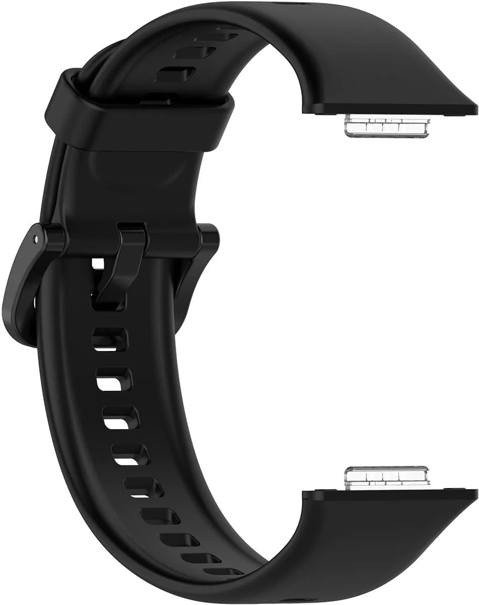 DL3 Mobilak Silicone Watch Strap Compatible With Huawei Watch Fit 2, Sport Band Wristband Bracelet - Black