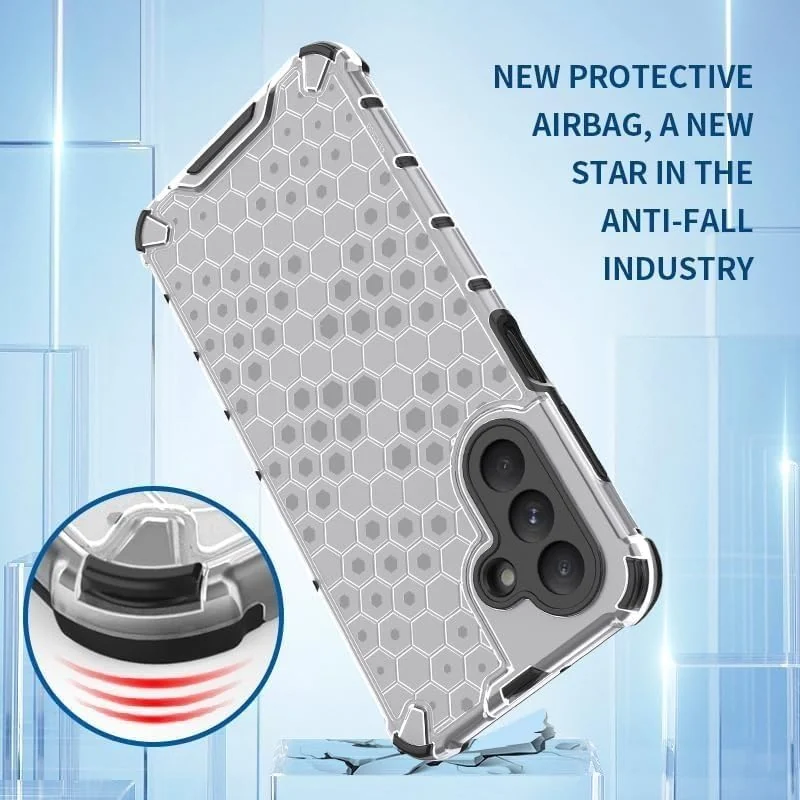 DL3 Mobilak Honeycomb Protective Case for Xiaomi Redmi 14C 4G / Poco C75, Shock-absorbing protection, Transparent design, Slim, lightweight profile - Black