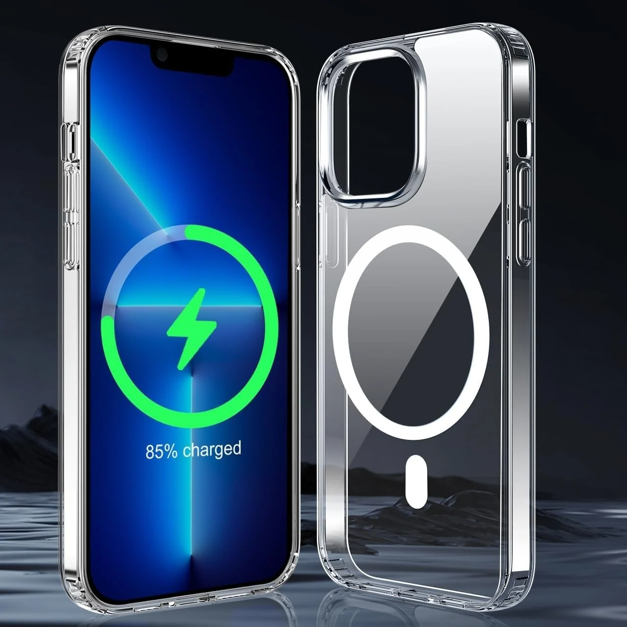 DL3 Mobilak for iPhone 12 / iPhone 12 Pro 6.1 Case [Compatible with MagSafe] [Strong Magnet] [Non-Yellowing] Magnetic Slim Thin Bumper Phone Cover, Lightweight, and Durable - Clear