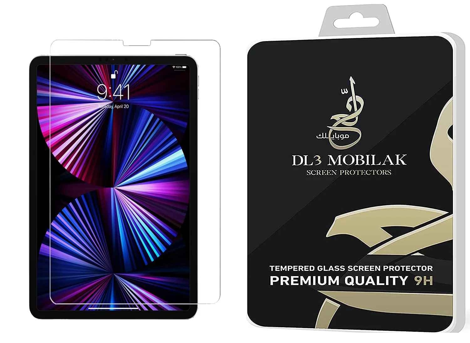 DL3 Mobilak Screen Protector For Lenovo Tab M10 FHD Plus 2nd Gen/ M10 FHD Plus 10.3 inch TB-X606 Tempered Glass Film [HD Crystal ] [Easy Installation] [Scratch Resistant] [9H Hardness] - Clear