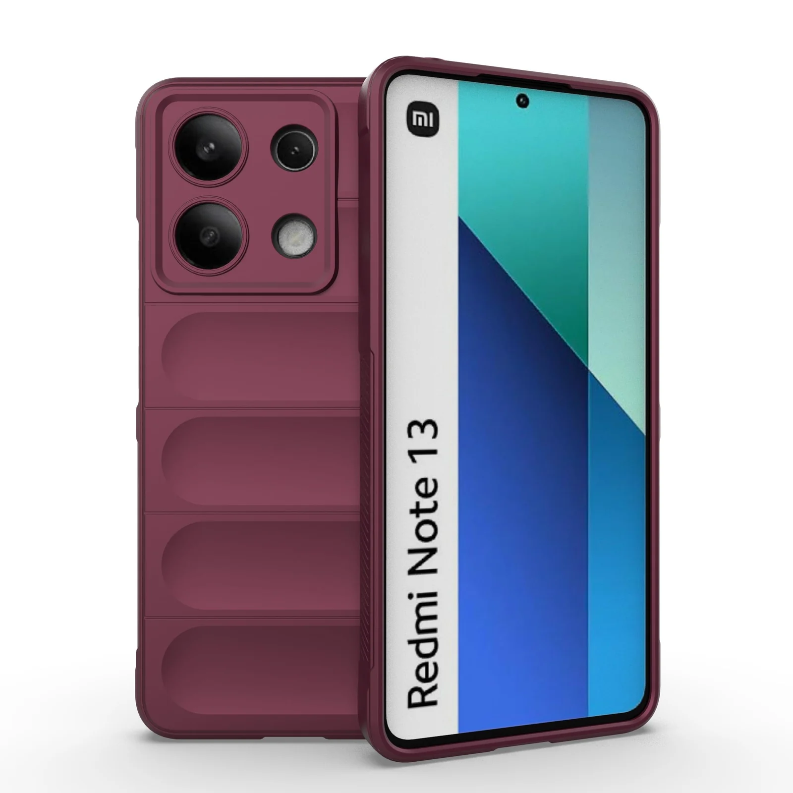 DL3 Mobilak Rugged Protective Case for Xiaomi Redmi Note 13 4G, Camera protection, Shock-absorbing protection, Non-slip grip - Wine Red