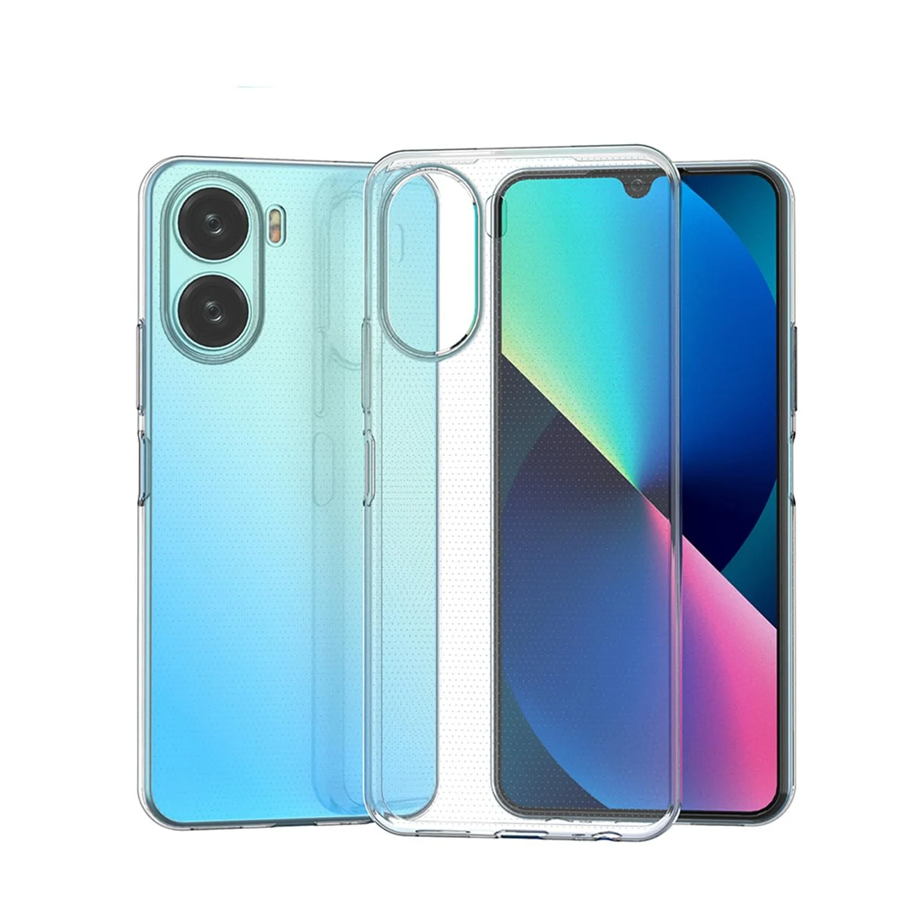 DL3 Mobilak Case Compatible with vivo Y16 / vivo Y02s Case Crystal Soft TPU Gel Case Flexible Silicone Anti-Scratch Camera Protection TPU Cover - Clear