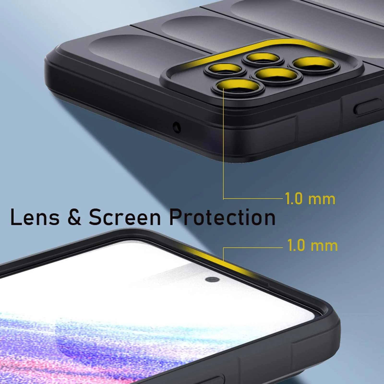 DL3 Mobilak Soft Silicone Protective Case for Samsung Galaxy A52 / 52S with Camera Protection and Shockproof Design - Green