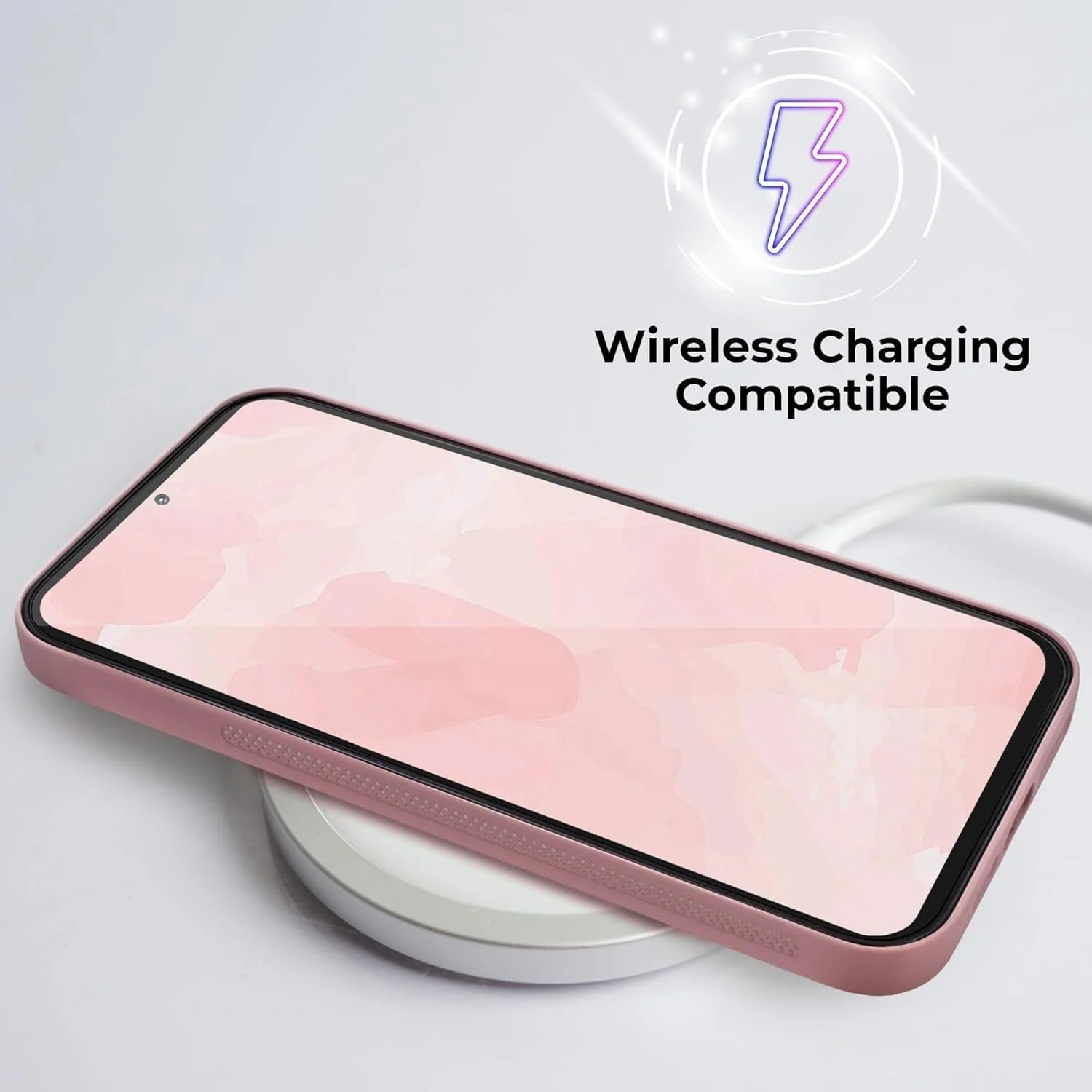 DL3 Mobilak PC Protective Case for Samsung Galaxy A24 4G, Supports wireless charging, Camera protection, Shock-absorbing protection - Pink