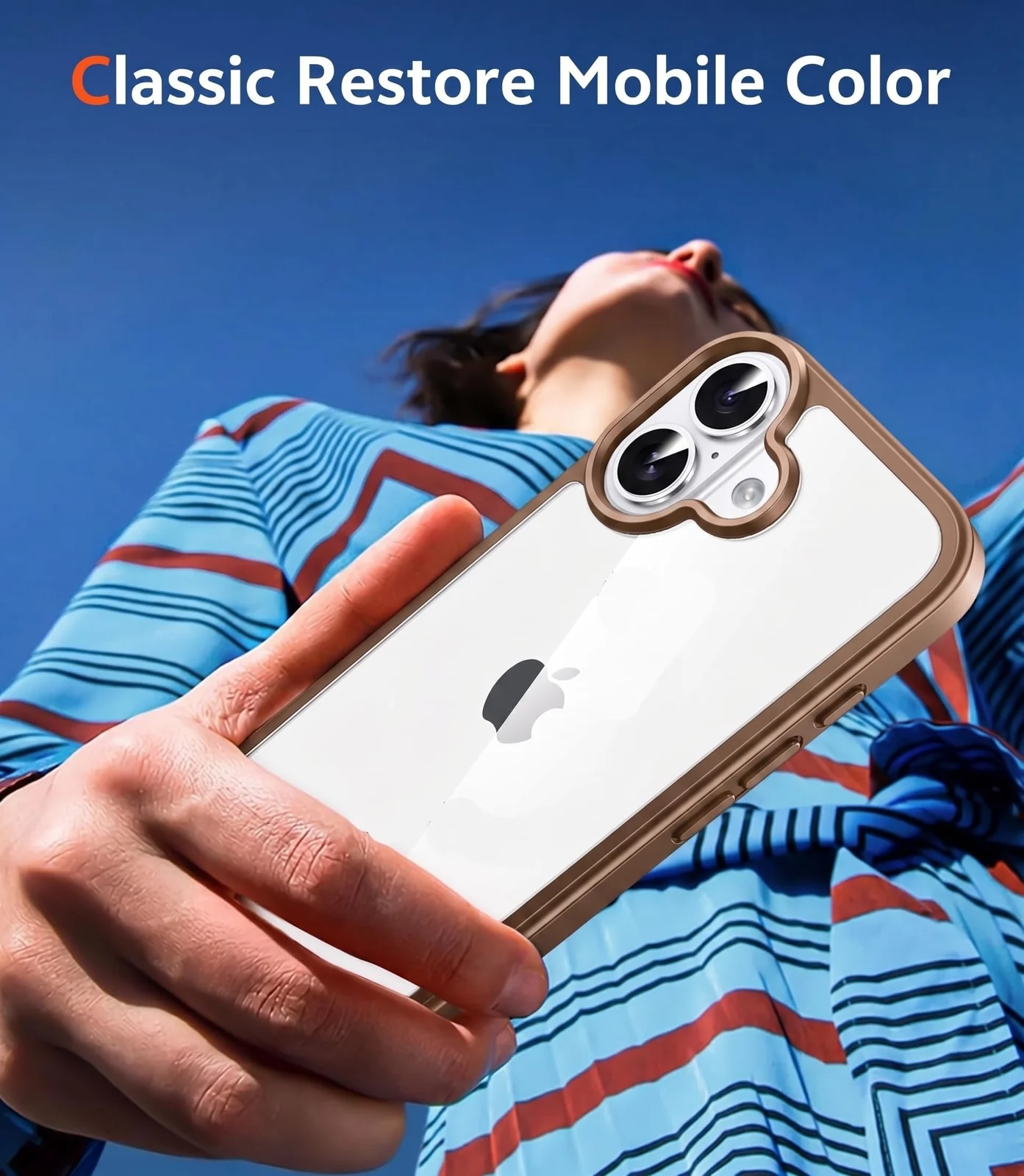 DL3 Mobilak Clear Protective Case for iPhone 16 - Desert Brown