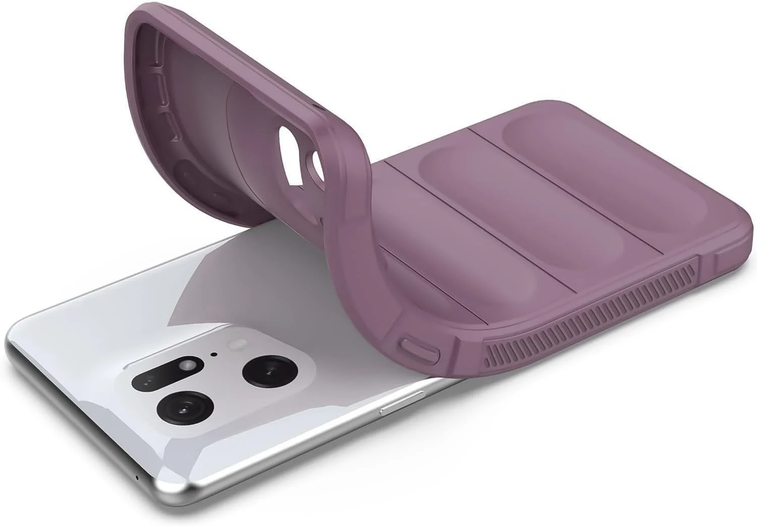 DL3 Mobilak Rugged Protective Case for OPPO Find X5, Camera protection, Shock-absorbing protection, Non-slip grip - Purple