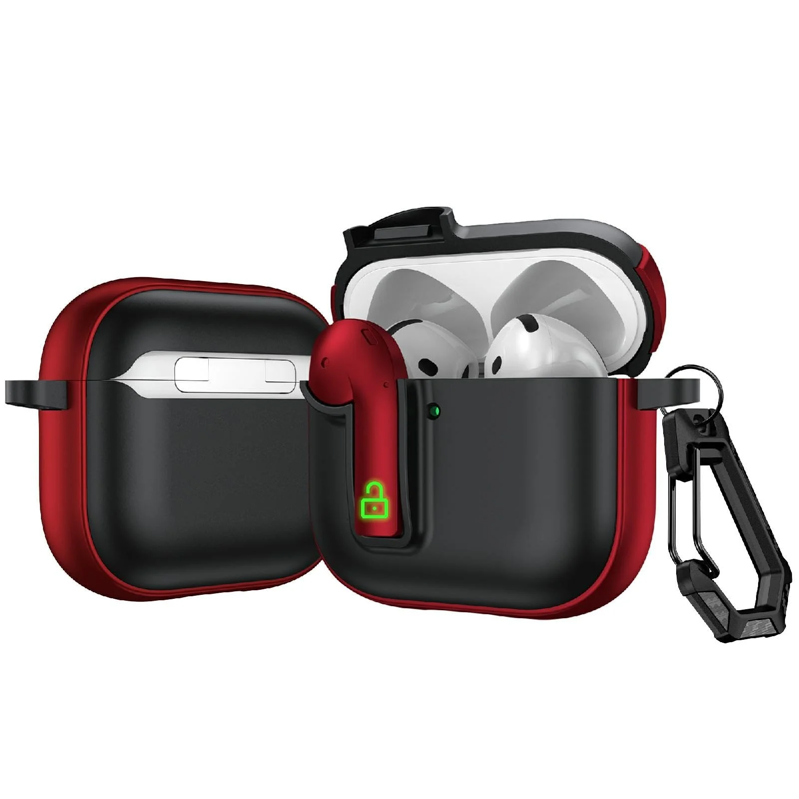 DL3 Mobilak for AirPods 4 Case with Lock, Funny Cute AirPods 4th Generation Case Cover, Shockproof Protective Cover for AirPod Gen 4 2024 with Keychain