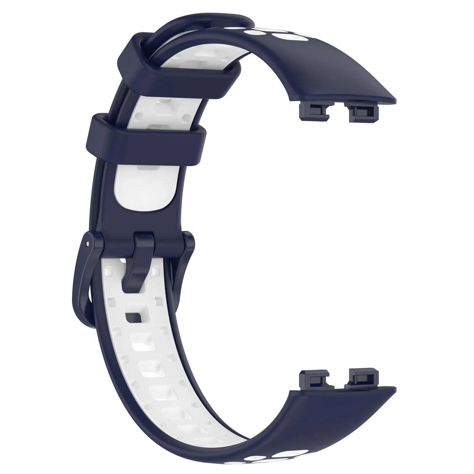 DL3 Mobilak Strap for HUAWEI Band 9 / HUAWEI Band 8 Replacement Band, Silicone Belt, Soft, Waterproof, Sweatproof, Easy to Put on and Take Off, HUAWEI Band 8/Band 9 Replacement Strap, Sport Band - Blue & White