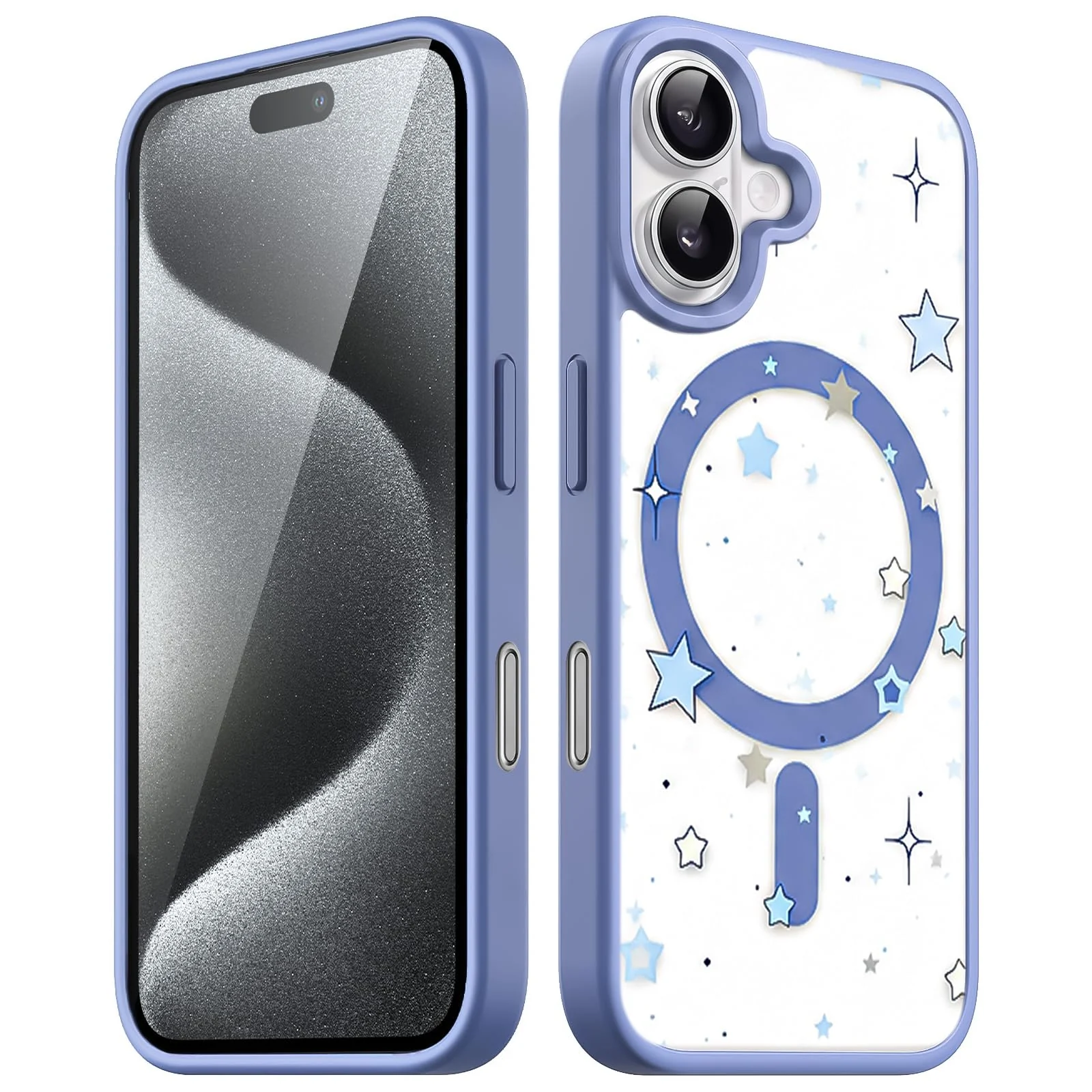 Dl3 Mobilak Magnetic Case for iPhone 17 Compatible with MagSafe, Shockproof Phone Bumper Cover, Solid Color Matte TPU Frame, Anti-Scratch Clear Back (Black)