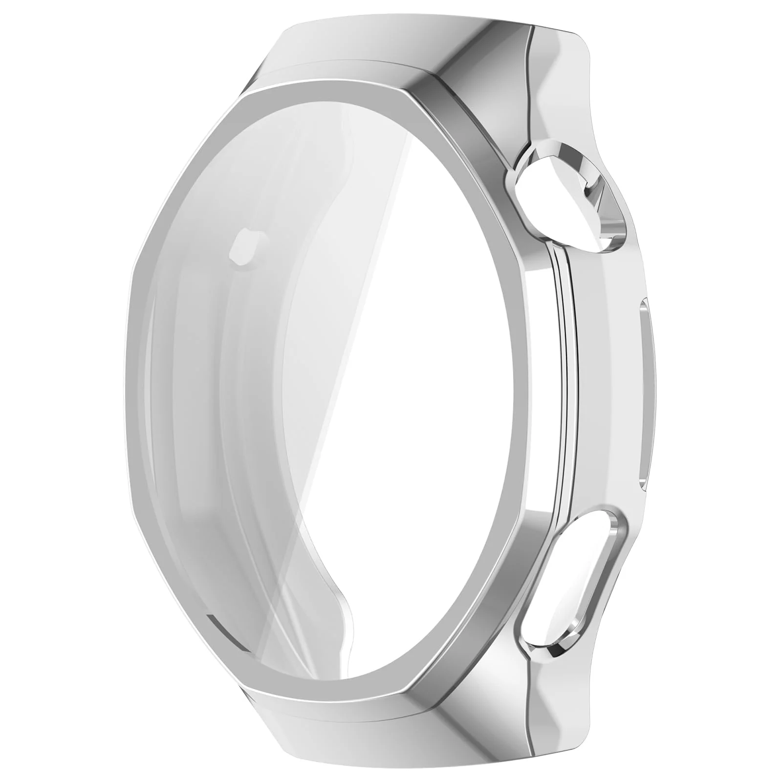 DL3 Mobilak Case Compatible with Huawei Watch GT6 Pro 46mm All-Around with Built-in Screen Protector Watch Soft TPU Shockproof Cover Slim Guard Thin Bumper Shell Protector for GT 6 Pro 46 mm - Silver