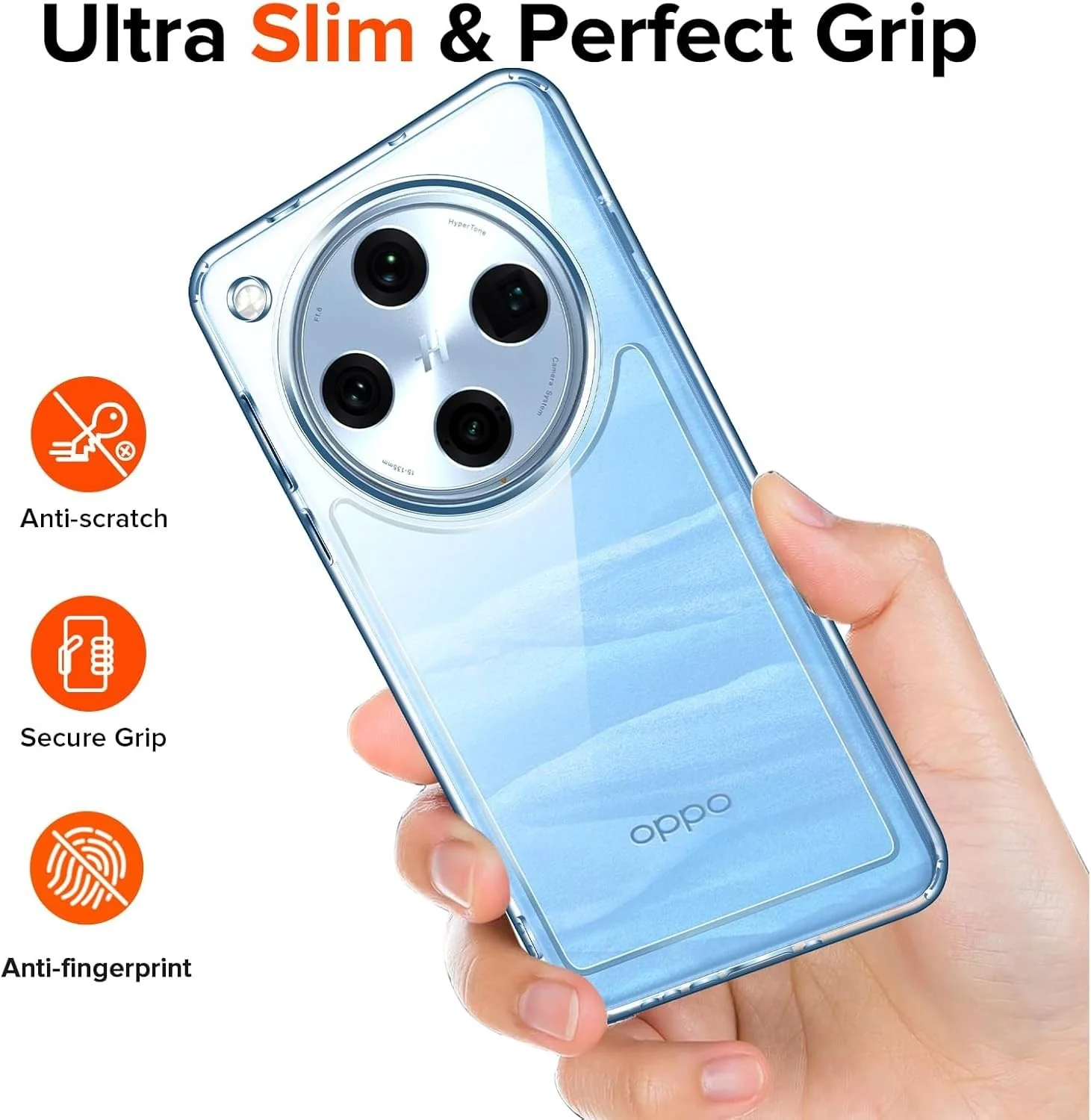 DL3 Mobilak Protective Case Compatible with OPPO Find X8 Pro 5G Cover, Mobile Phone Case Thin Soft Silicone Anti-Yellow Protective Case - Clear