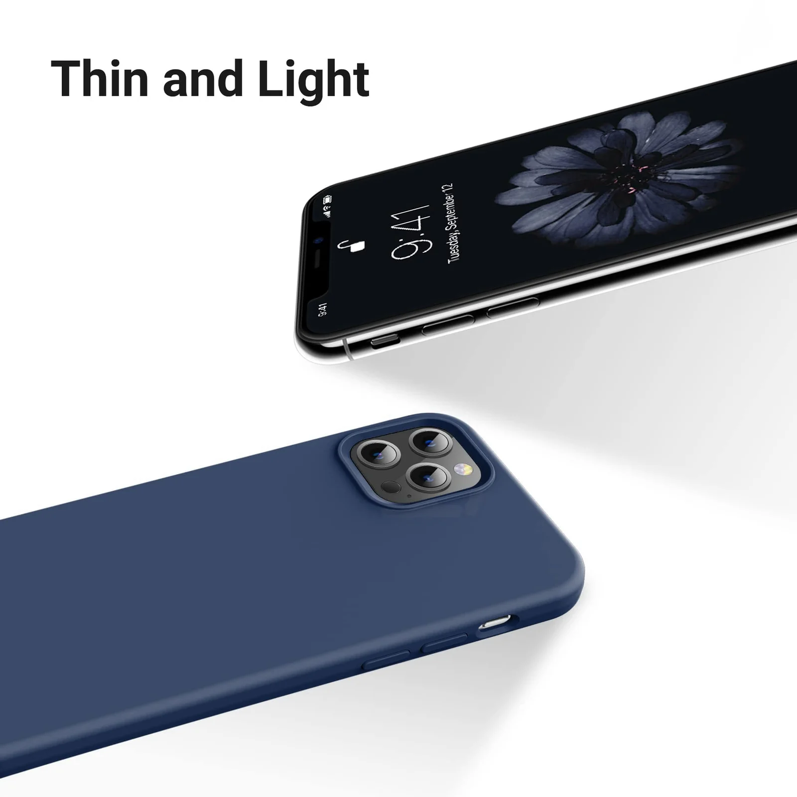 DL3 Mobilak Liquid Silicone Protective Case for iPhone 11 Pro Max (6.5 Inch) with Camera Protection and Microfiber Lining - Blue