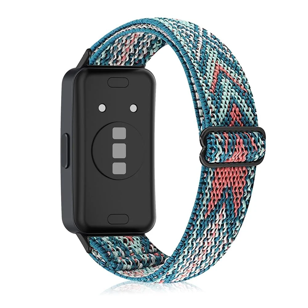 DL3 Mobilak Elastic Straps Compatible with Huawei Watch Fit Men Women, Adjustable Stretchy Bracelets Sport Nylon Replacement Bracelet for Huawei Watch Fit - Black