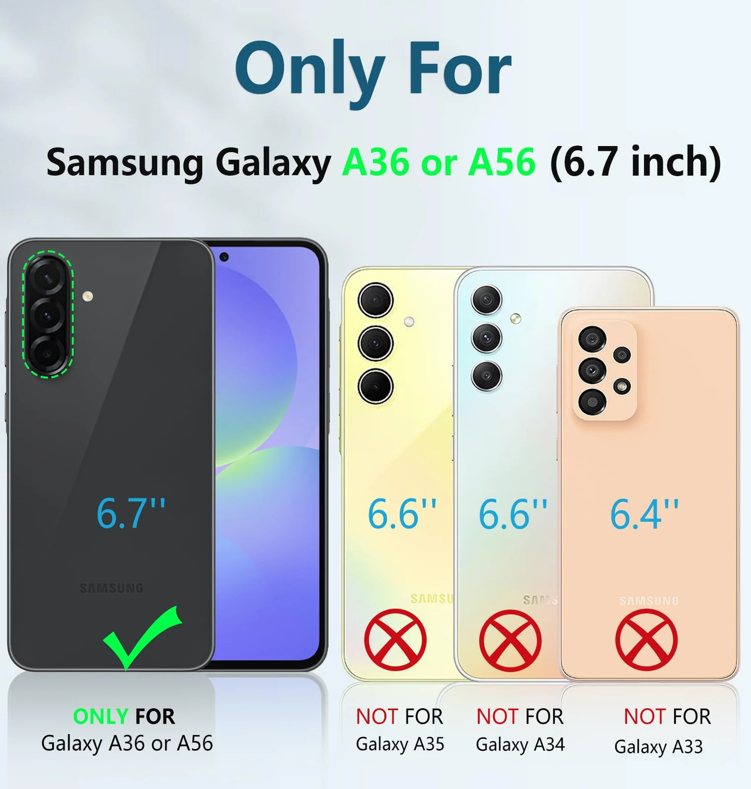 DL3 Mobilak Clear TPU Case for Samsung Galaxy A36 / A56 (4G / 5G), Supports wireless charging, Shock-absorbing protection, Anti-fingerprint finish - Black