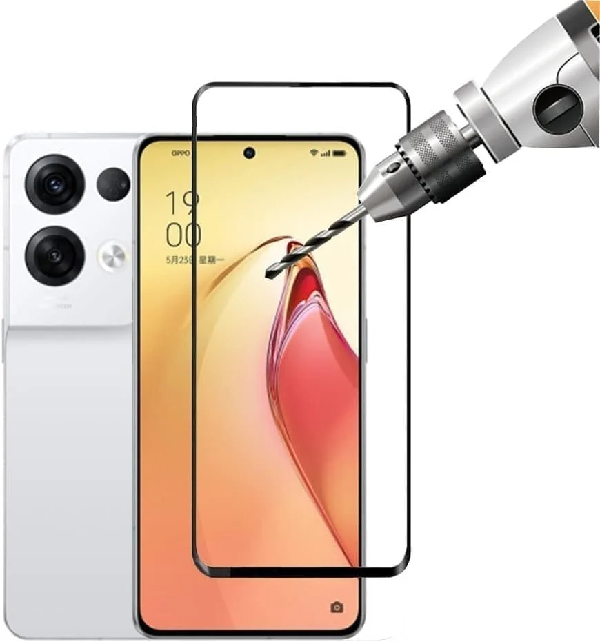 DL3 Mobilak 5D Full Glass Screen Protector For OPPO Reno 8 5G / Reno 8 4G Black Frame - Clear