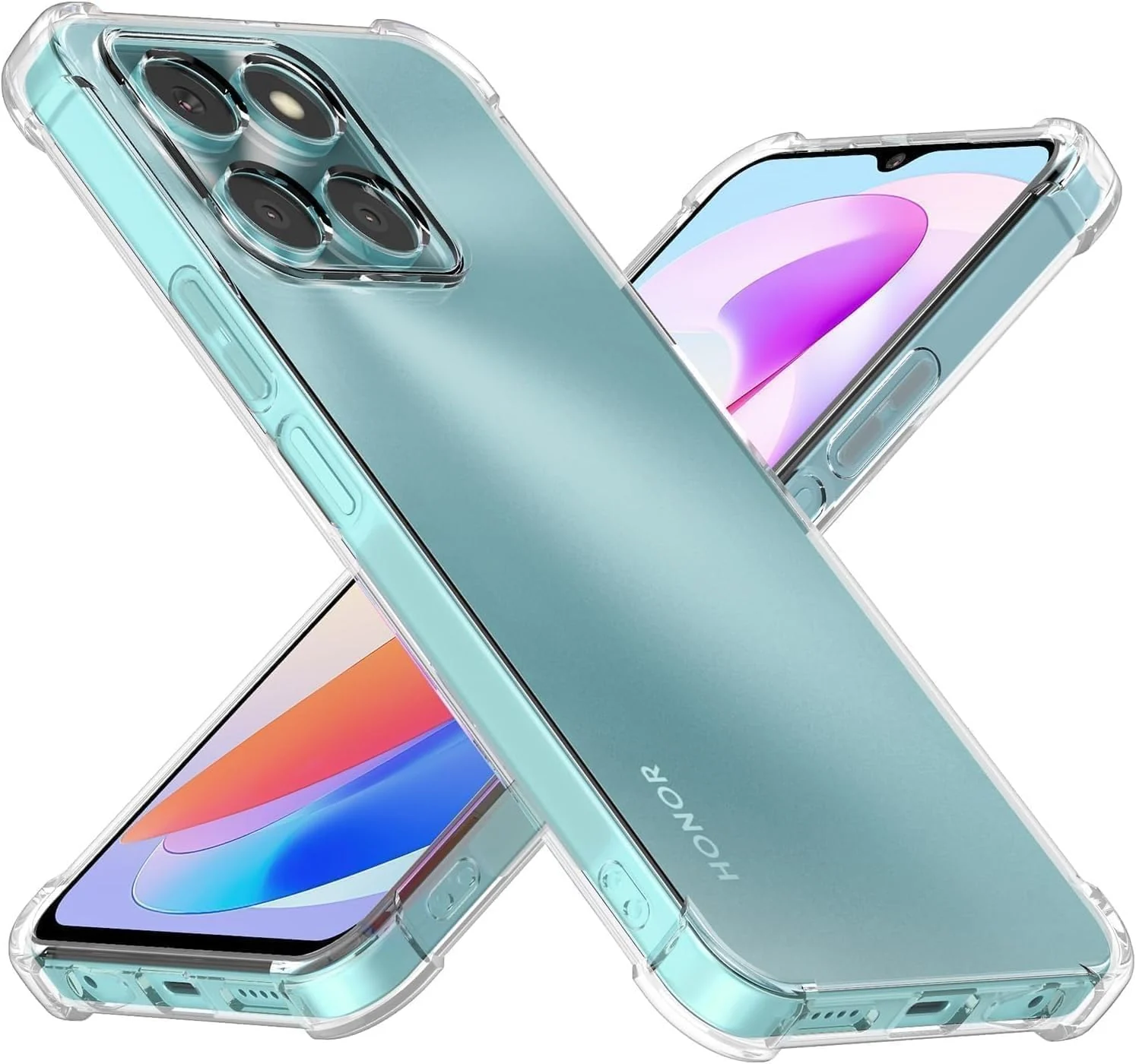 DL3 Mobilak Clear TPU Protective Case for Honor X8b with Camera Protection and Shockproof Design - Clear
