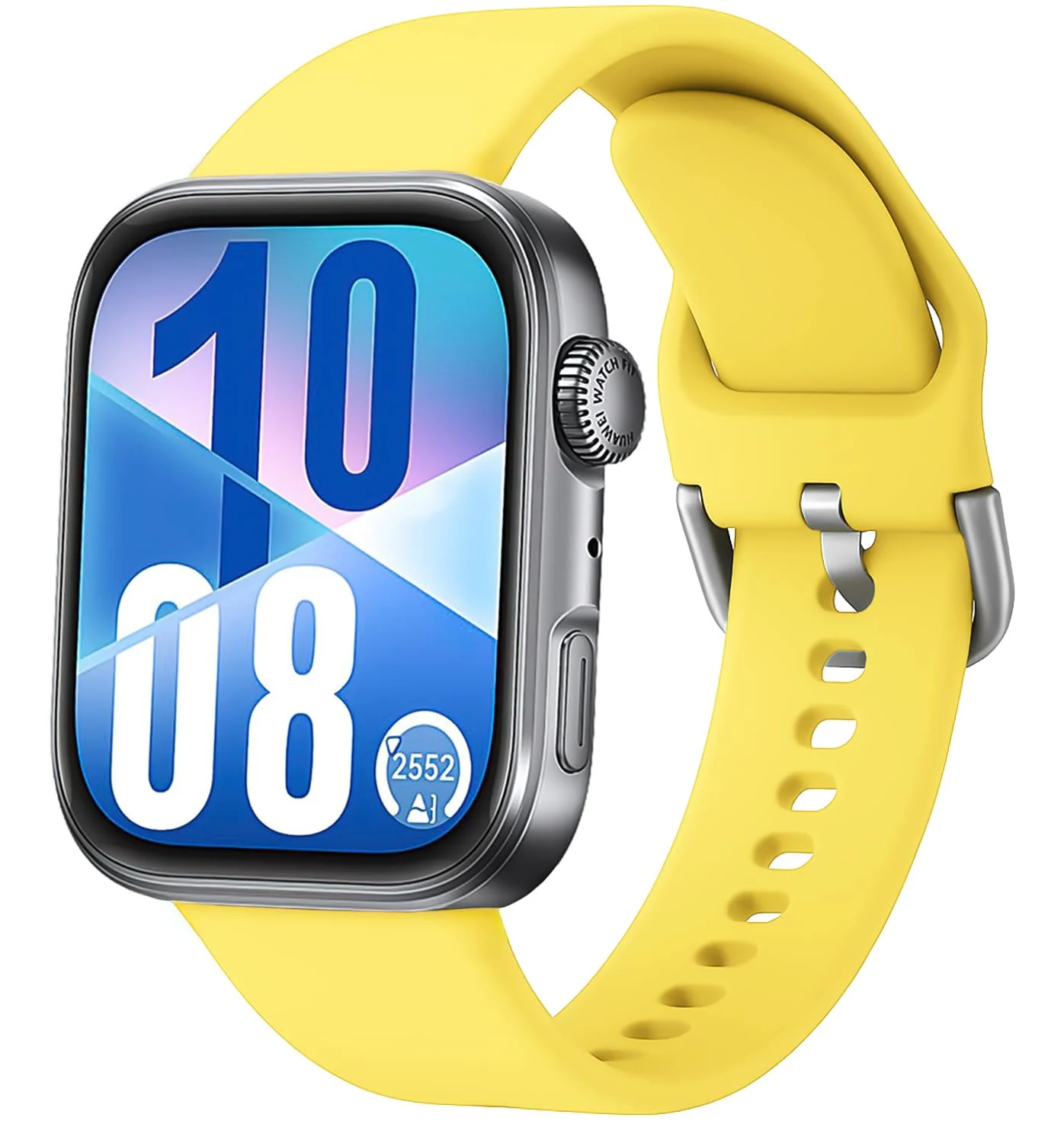 DL3 Mobilak Silicone Bracelet for Huawei Watch Fit 3/Watch Fit 4 Pro/Fit 4 Strap, Soft Silicone Sport Replacement Strap for Women/Men, Adjustable Waterproof Sports Band - A-yellow