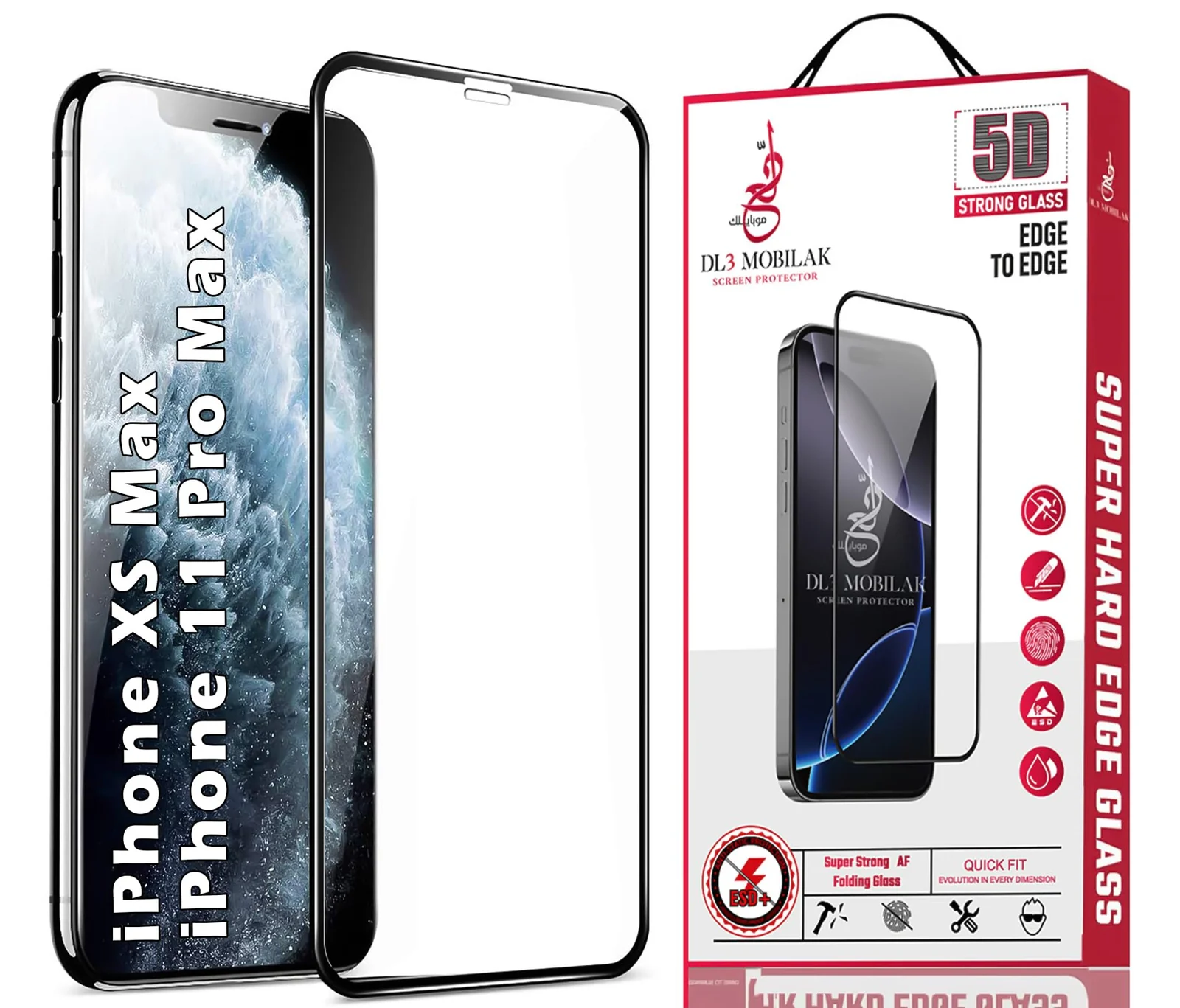 DL3 Mobilak for iPhone 11 Pro Max/iPhone XS Max 6.5 Tempered Glass Screen Protector, 9H Hardness Anti-Scratch Tempered Glass flim, Case Friendly, Anti-Scratch
