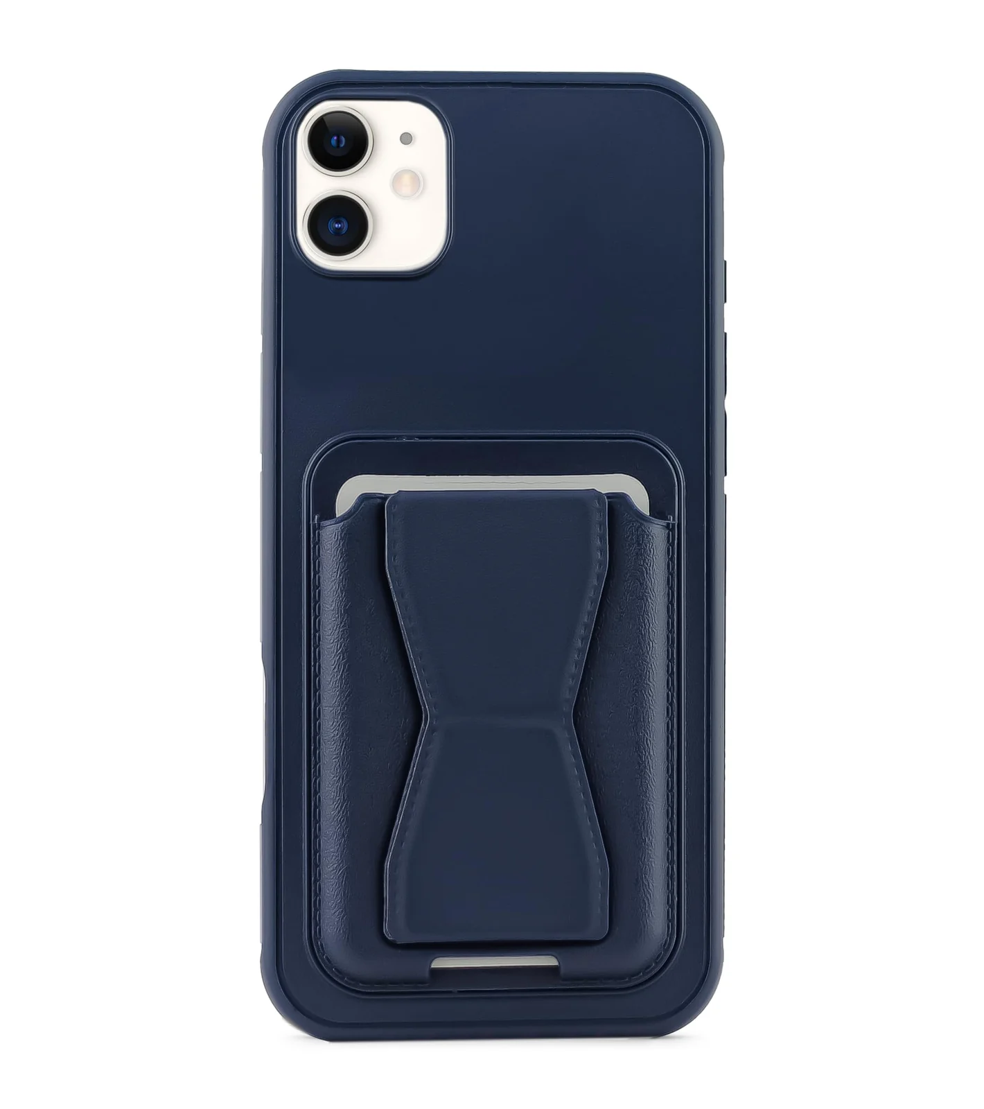 DL3 Mobilak Leather Wallet Case with Card Slot for iPhone 11 (6.1-Inch) with Camera Protection and Shockproof Design - Blue
