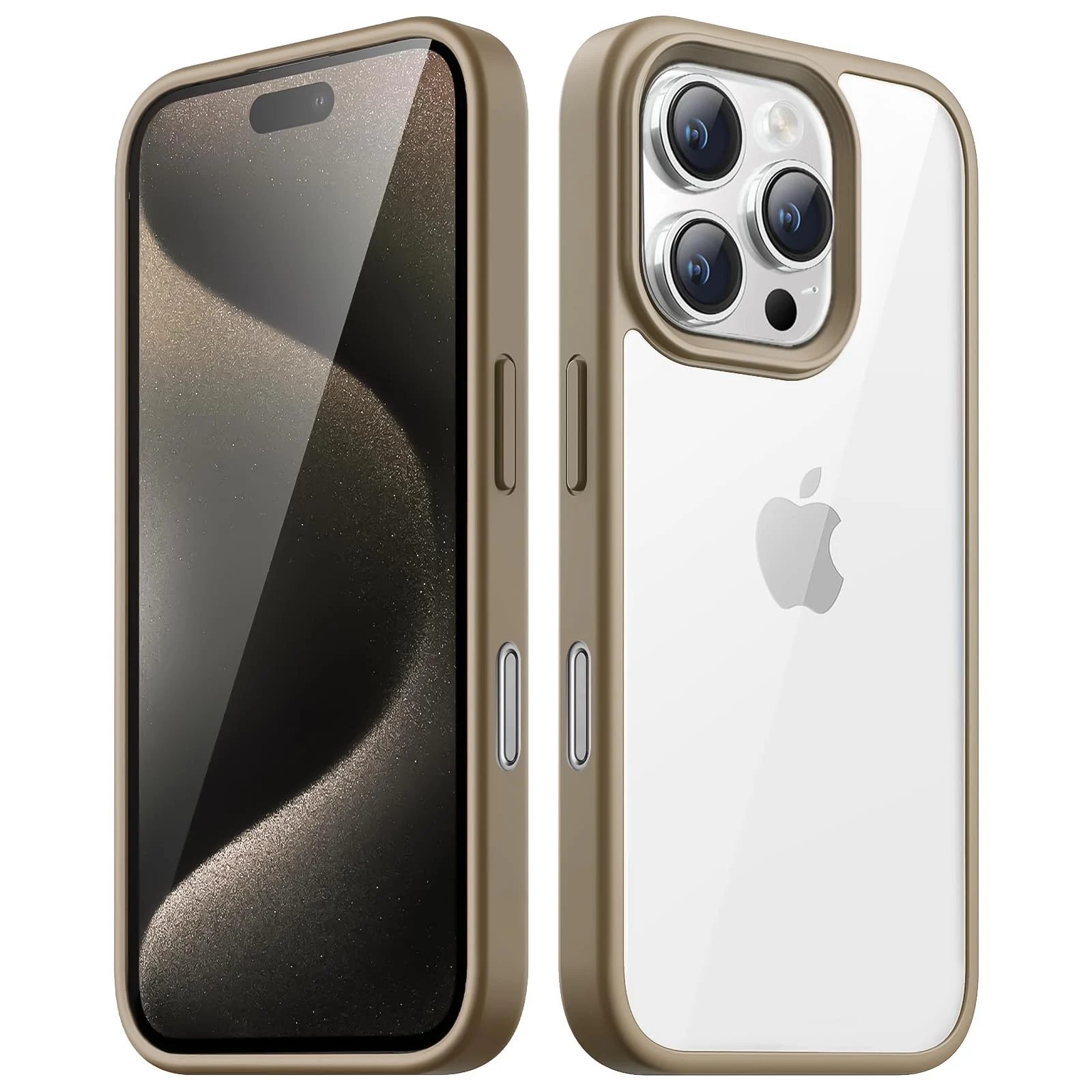 DL3 Mobilak Case For iPhone 16 Pro - 6.3-Inch, Crystal Clear [Not Yellowing] [Military Grade Drop Protection] Shockproof Protective Slim Cover - Desert