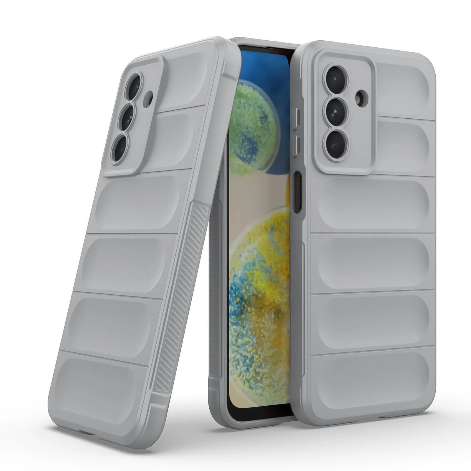 DL3 Mobilak Soft Silicone Protective Case for Samsung Galaxy A17 with Camera Protection and Shockproof Design - Gray