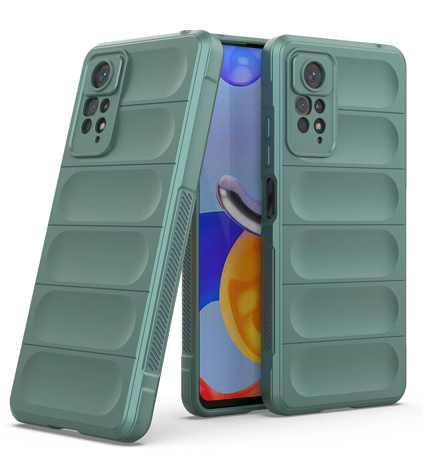 DL3 Mobilak Flexible Silicone and TPU Protective Case with Camera Protection for Xiaomi Redmi Note 12 Pro 4G / Redmi Note 11 Pro 4G&5G - Green