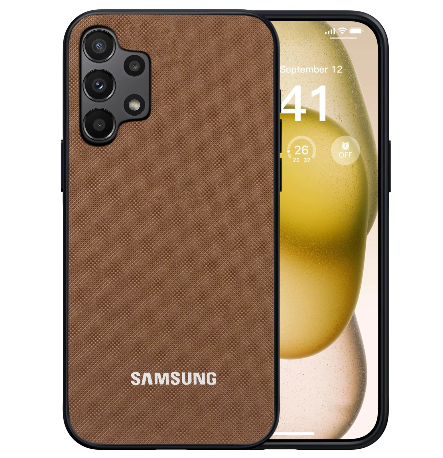 Dl3 Mobilak Compatible with Samsung Galaxy A13 4G Case Dual Layer Heavy Duty Cell Phone Protective Cover Shockproof Rugged with Non-Slip Textured - Black