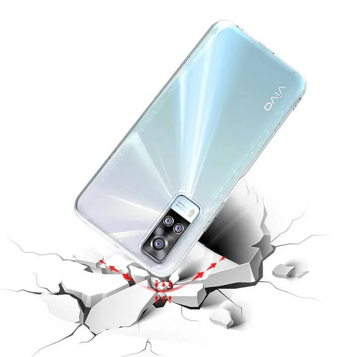 DL3 Mobilak Case Compatible with vivo Y53s 4G / vivo Y51 Case Crystal Soft TPU Gel Case Flexible Silicone Anti-Scratch Camera Protection TPU Cover - Clear