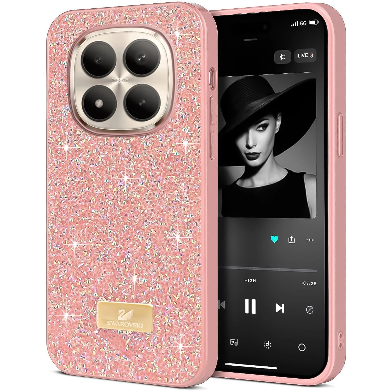 Xiaomi Redmi Note 15 Pro+ Plus 5G — DL3 Mobilak Glitter Protective Case with Camera Protection for Xiaomi Redmi Note 15 Pro+ Plus 5G