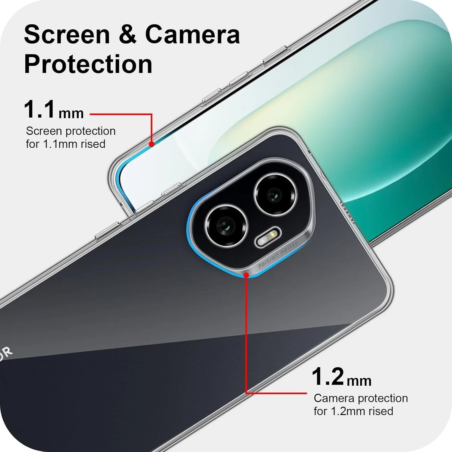 DL3 Mobilak Case Compatible with Honor 300 5G, Case Crystal Soft TPU Gel Case Flexible Silicone Anti-Scratch Camera Protection TPU Cover - Clear
