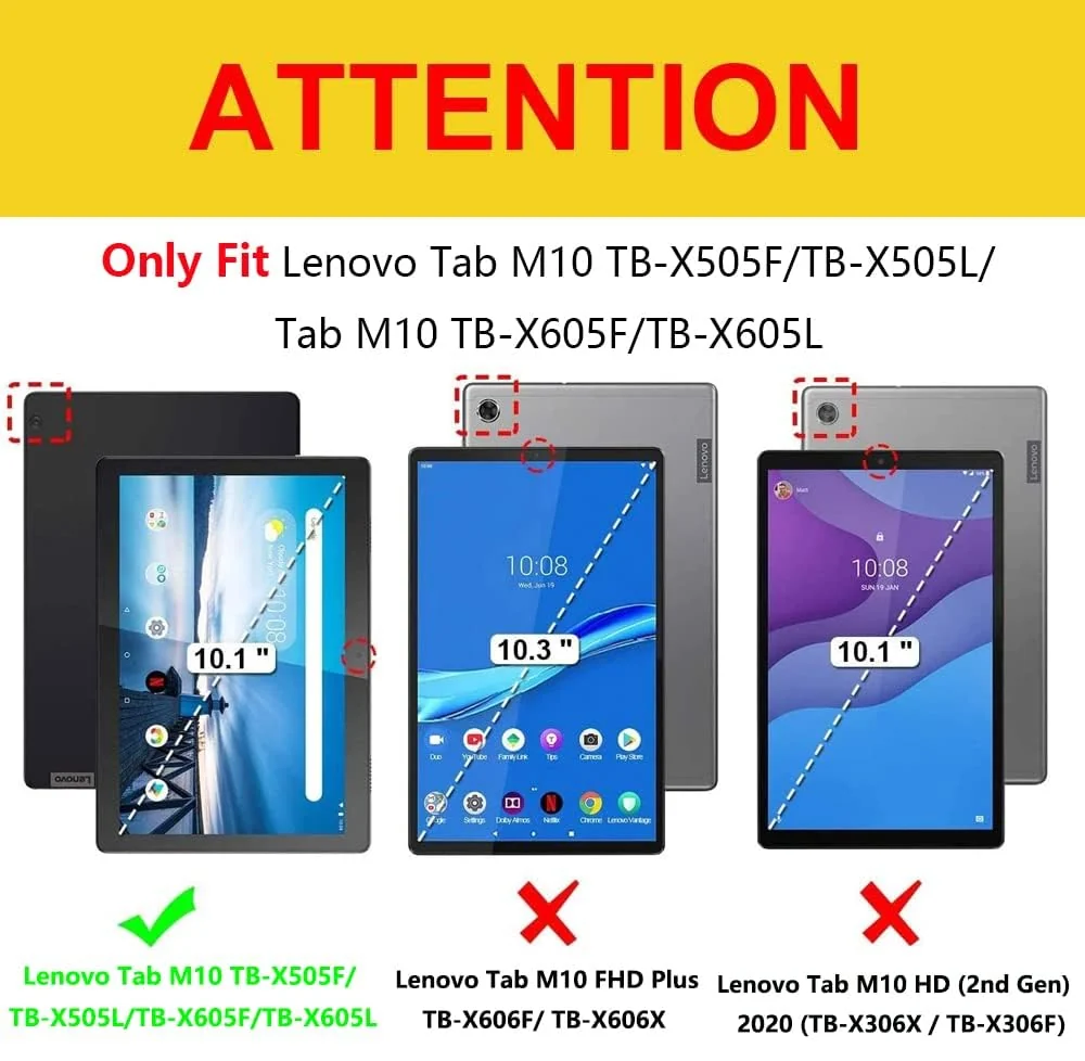 DL3 Mobilak Case For Lenovo Tab M10 HD TB-X505 / TB-X605 10.1-inch tablet, Hybrid Rugged Armor Heavy Duty 2 in 1 TPU + PC Combo Dual Layer Shockproof Case with Kickstand - Blue