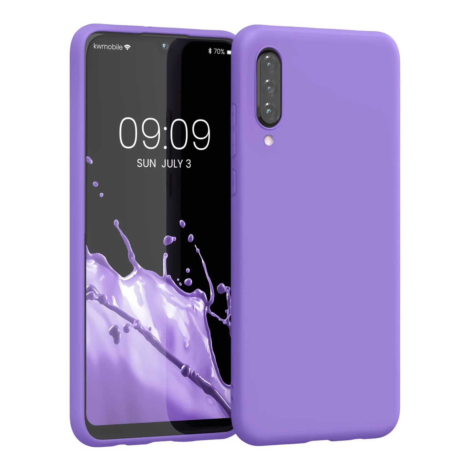 DL3 Mobilak Silicone Protective Case for Huawei Y9S / Honor 9X Pro / P Smart Pro 2019, Shock-absorbing protection, Scratch-resistant surface, Soft microfiber lining - Light Purple