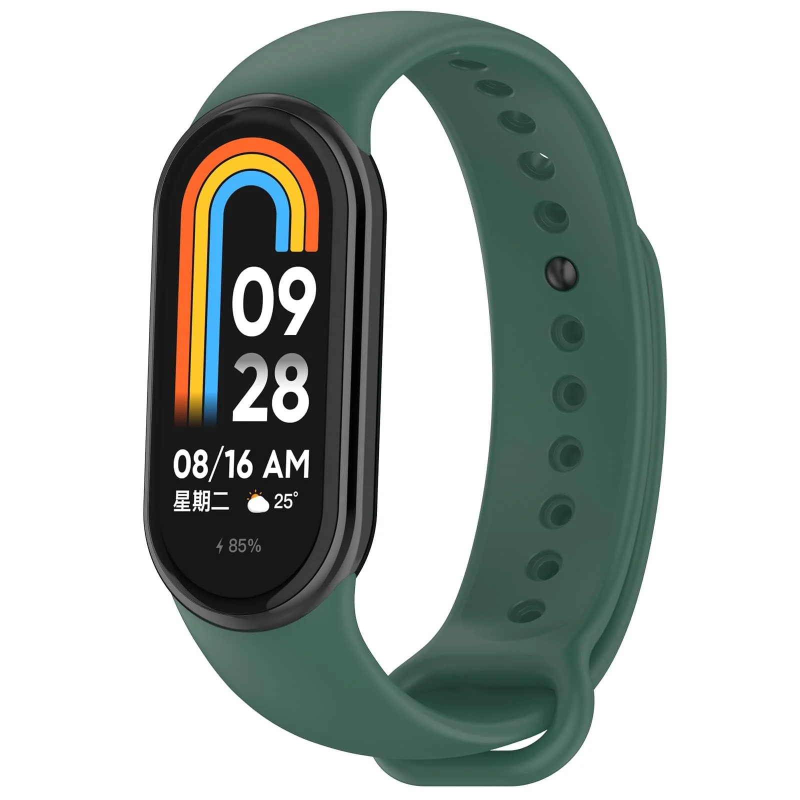 DL3 Mobilak Band Compatible with Xiaomi Mi Band 10/9/8 Replacement Strap, Silicone Skin-Friendly Wrist Strap Adjustable Sports Wristbands for Women Men Xiaomi Smart Band 8/9/10 - Green