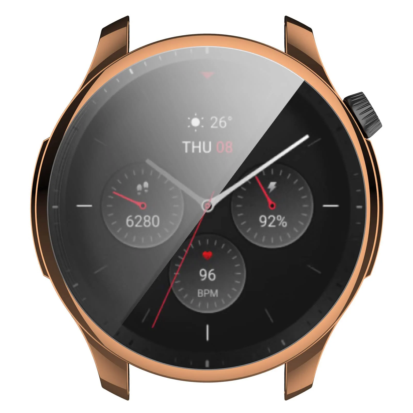 DL3 Mobilak Case Compatible with Amazfit GTR 4 / GTR4 Pro Case Watch Soft TPU Shockproof Cover Slim Guard Thin Bumper Shell Protector - Rose Gold
