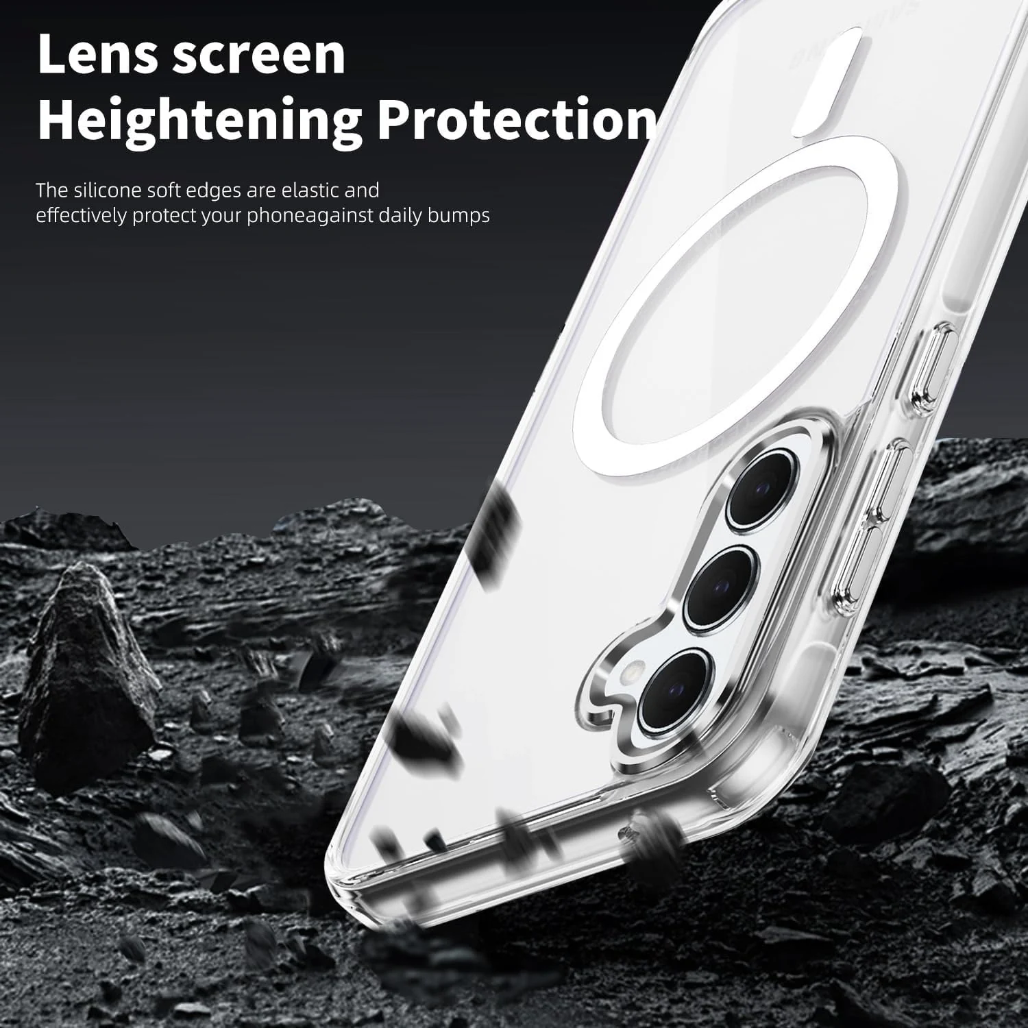 DL3 Mobilak for Samsung Galaxy A55 5G Case [Compatible with MagSafe] Slim Magnetic Bumper Case - Clear