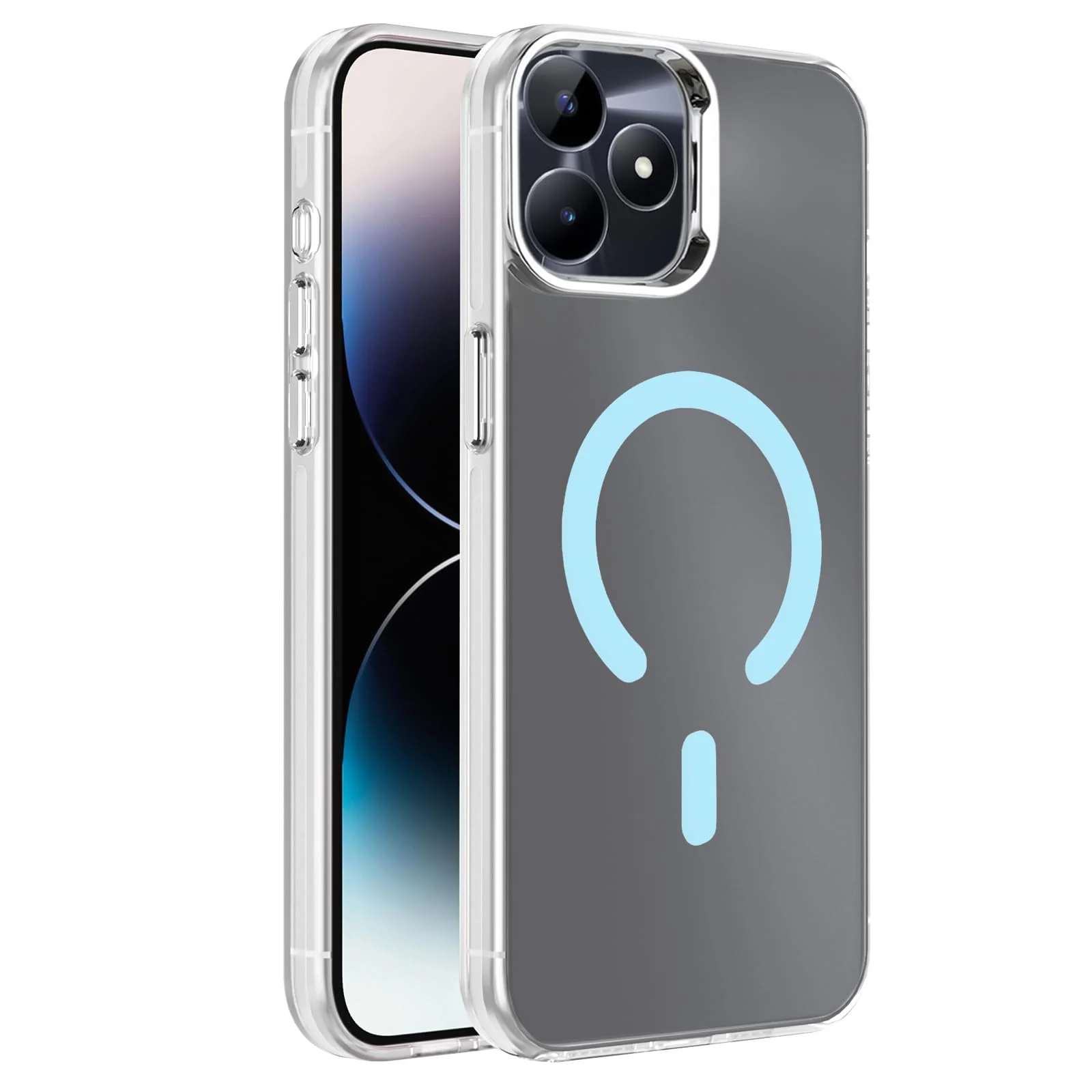DL3 Mobilak Case for realme C53/Narzo N53 Crystal Clear [Not Compatible with MagSafe] Soft TPU Gel Case Flexible Silicone Anti-Scratch Transparent TPU Cover - Baby Blue