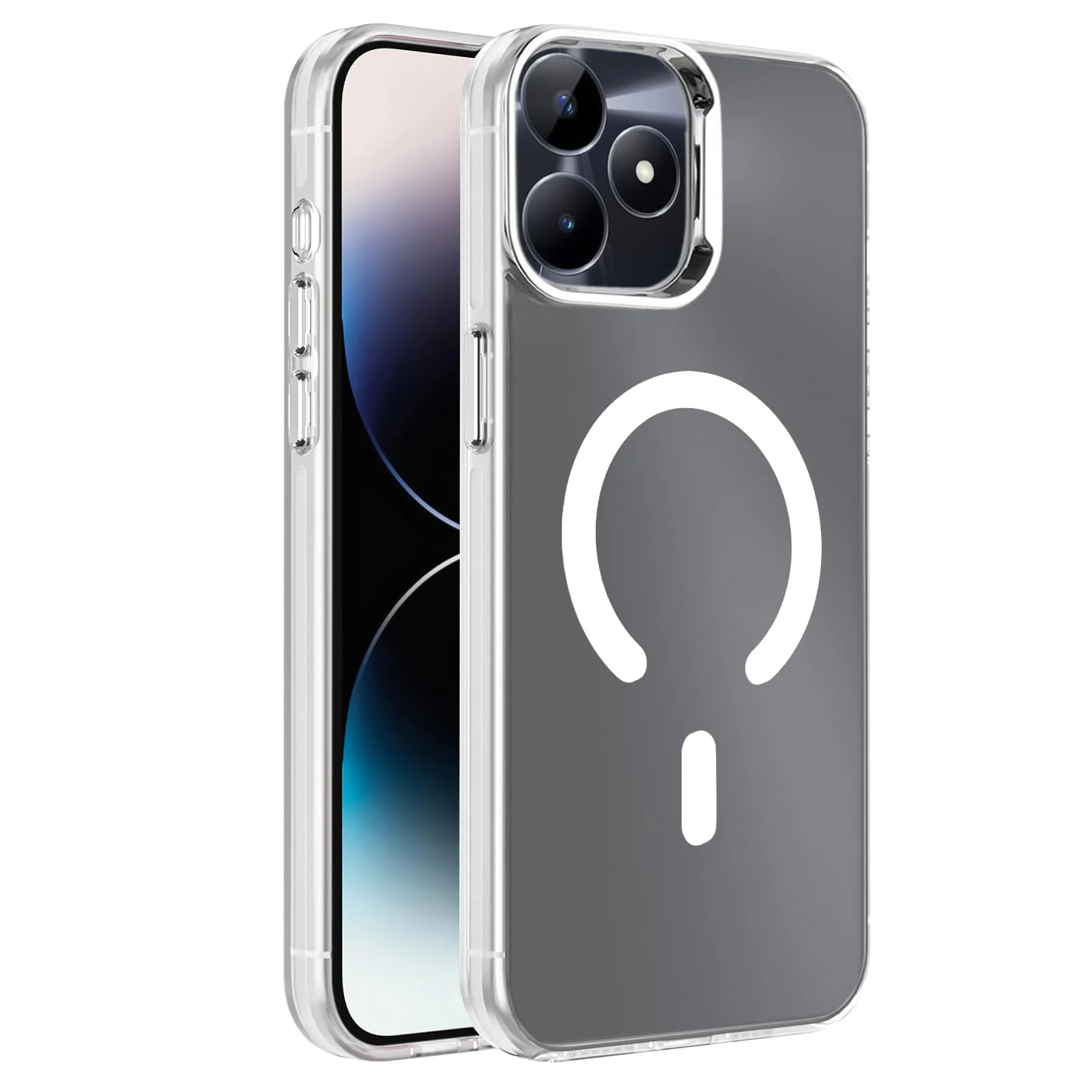 DL3 Mobilak Case for realme C63/realme C61/realme Note 60X/Note 60 Crystal Clear [Not Compatible with MagSafe] Soft TPU Gel Case Flexible Silicone Anti-Scratch Transparent TPU Cover - White