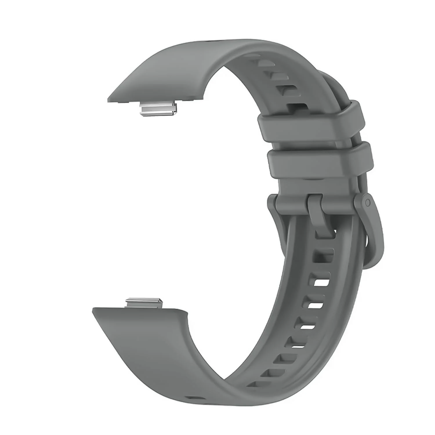 DL3 Mobilak Silicone Bracelet for Huawei Watch Fit 3/Watch Fit 4 Pro/Fit 4 Strap, Soft Silicone Sport Replacement Strap for Women/Men, Adjustable Waterproof Sports Band - Dark Grey