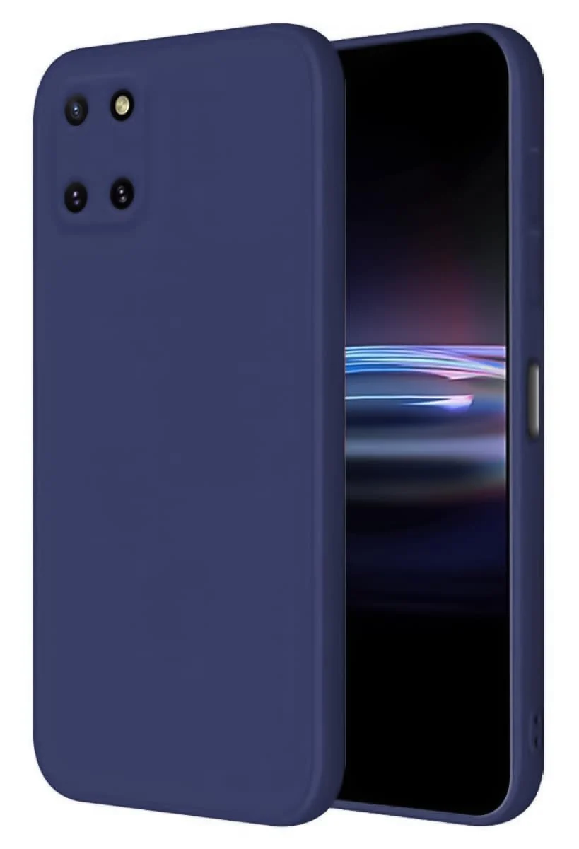 DL3 Mobilak Liquid Silicone Protective Case with Soft Microfiber Lining for Samsung Galaxy Note 10 Lite - Blue 2