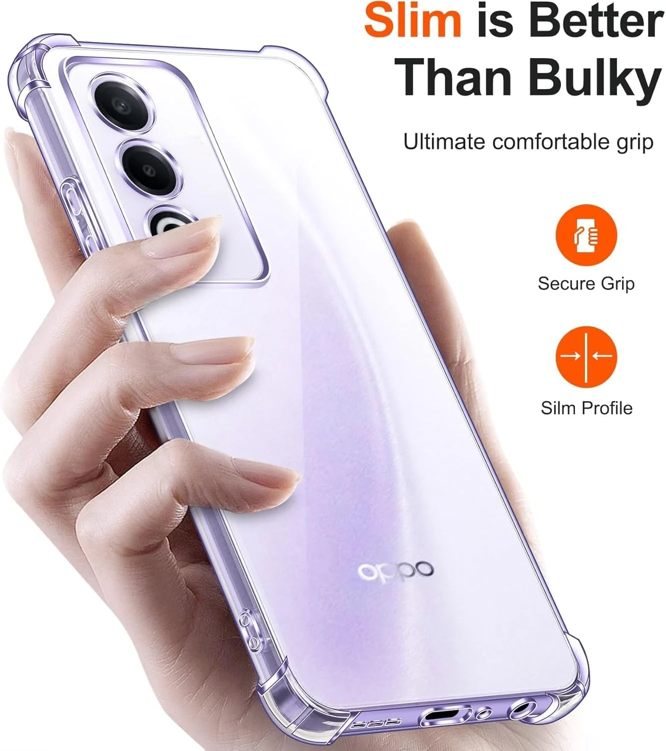 DL3 Mobilak Case Compatible with OPPO A80 5G, Cover Silicone TPU Gorilla Anti-shock Protector Camera Shockproof Corners - Clear